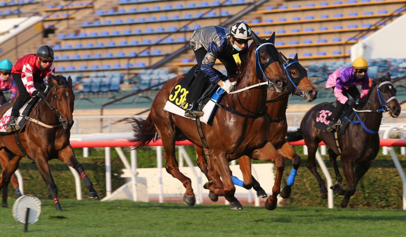 Aethero trials at Sha Tin on Tuesday morning.