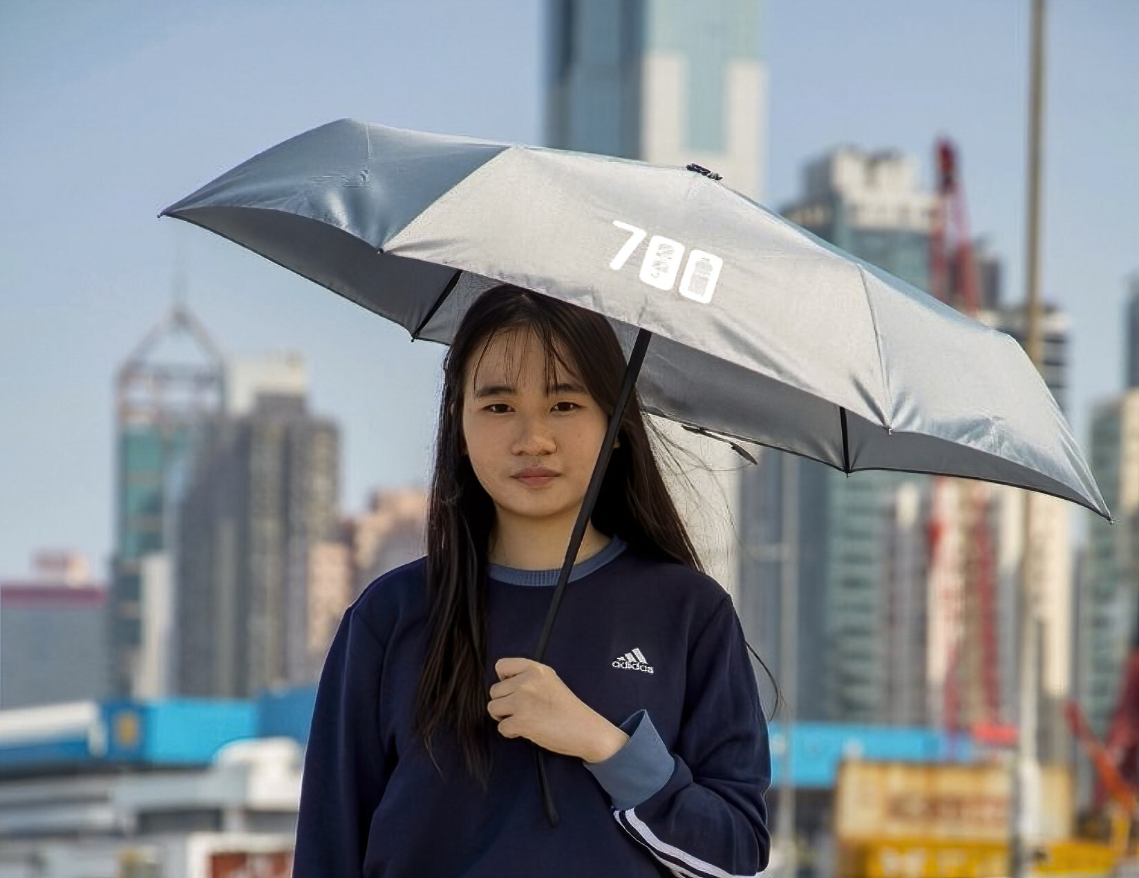 A team called Unbounded has produced umbrellas made out of old plastic water bottles. Photo: Instagram