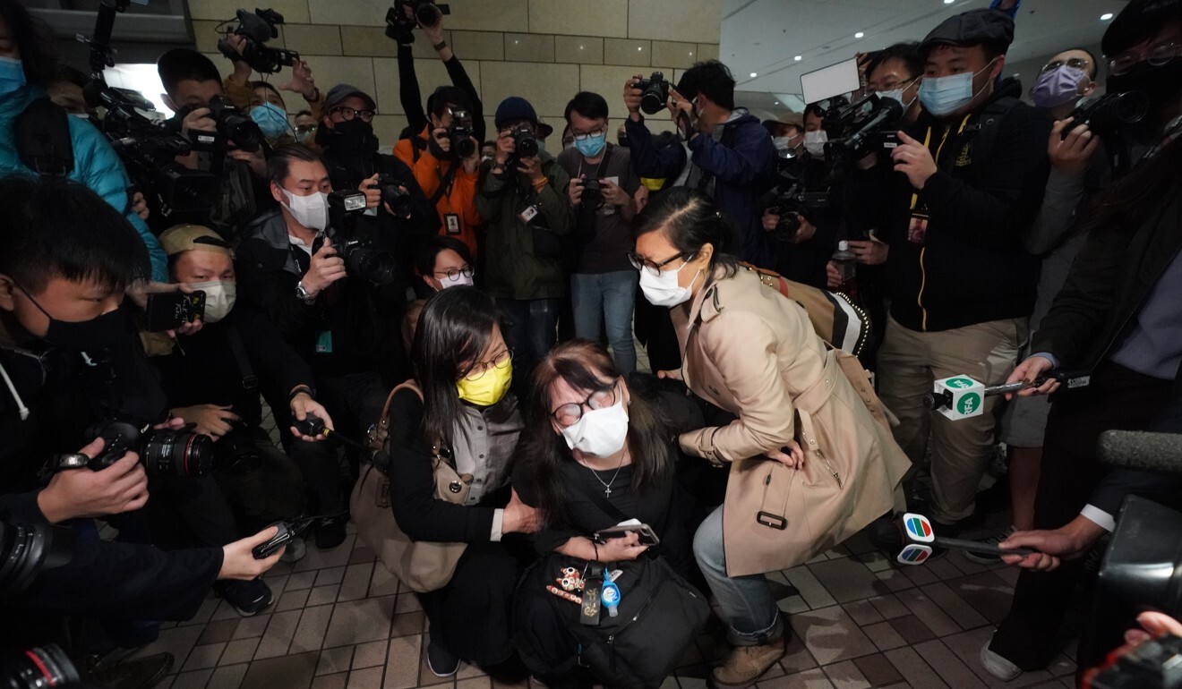 Dejection for relatives of the accused on Thursday. Photo: Felix Wong