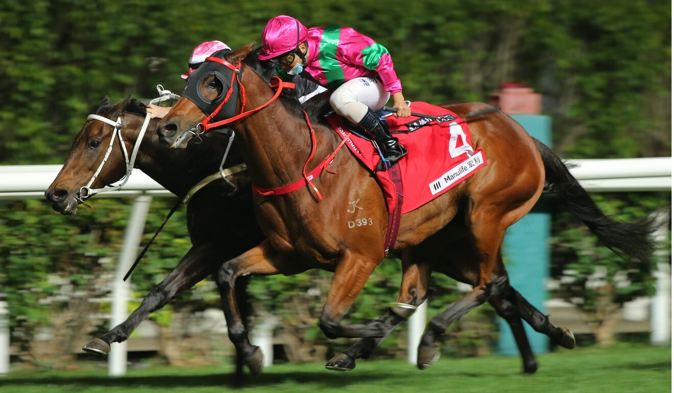 Celestial Power dashes clear up the Happy Valley straight.