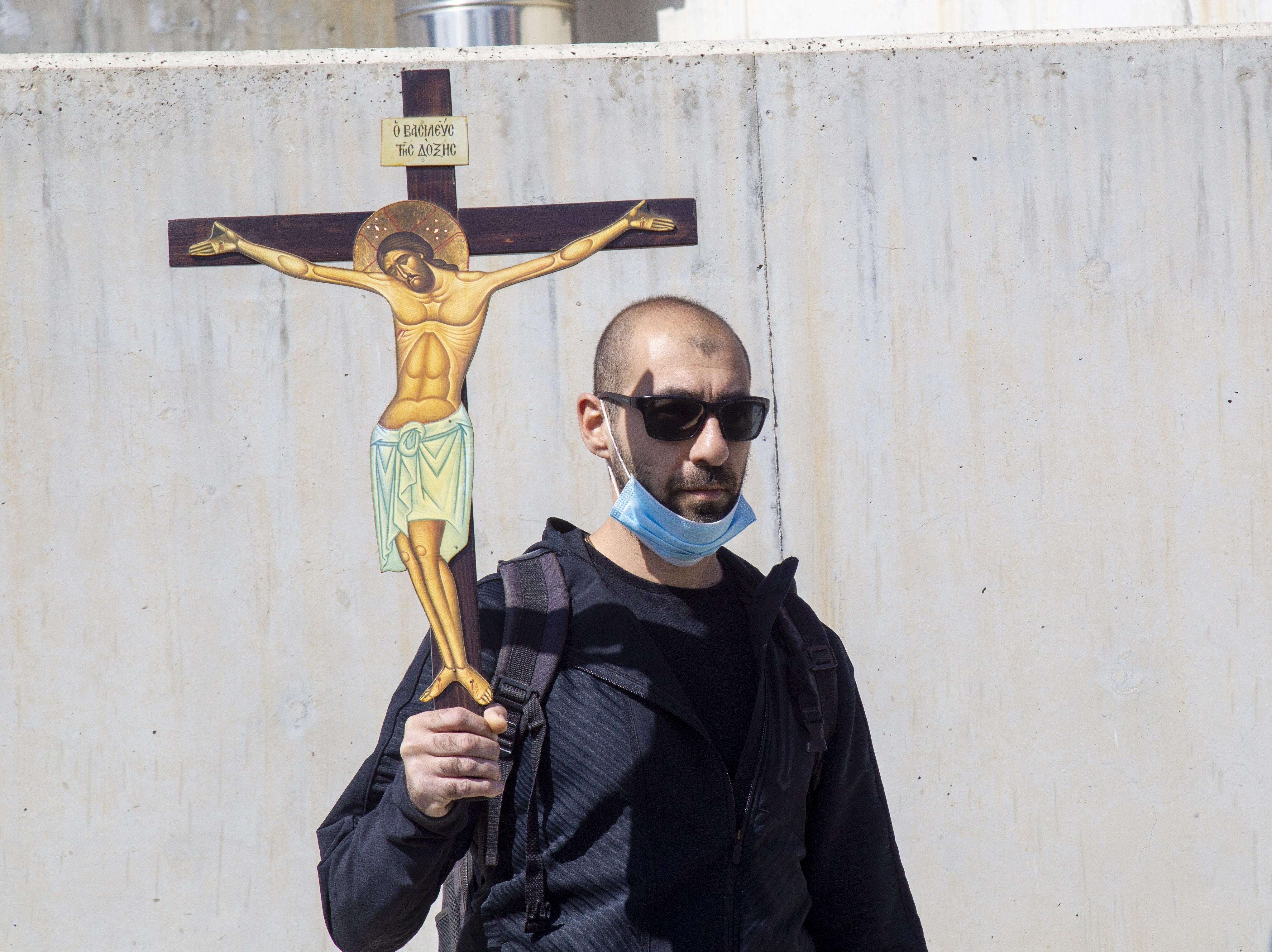 A Cypriot demonstrator during a protest against the country’s controversial Eurovision song contest titled “El Diablo” that they say promotes satanic worship. Photo: SOPA Images via ZUMA Wire / DPA