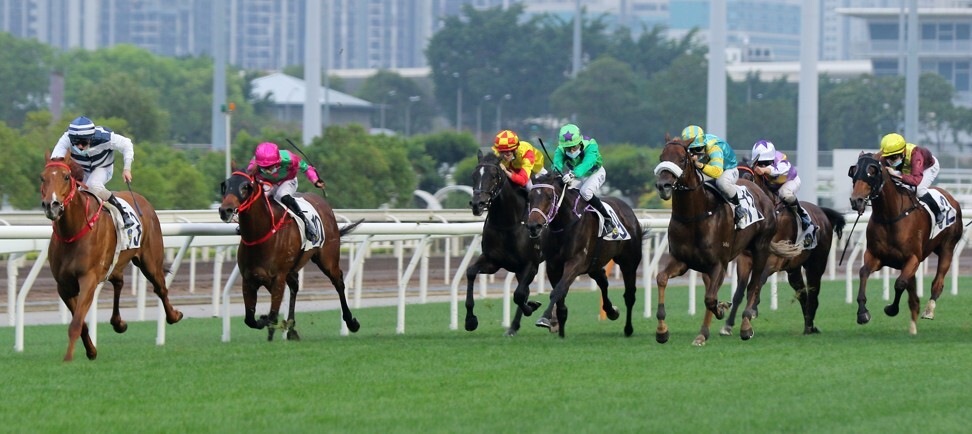 Butterfield (left) leaves Hong Kong Derby hopefuls in his wake at Sha Tin on Sunday.