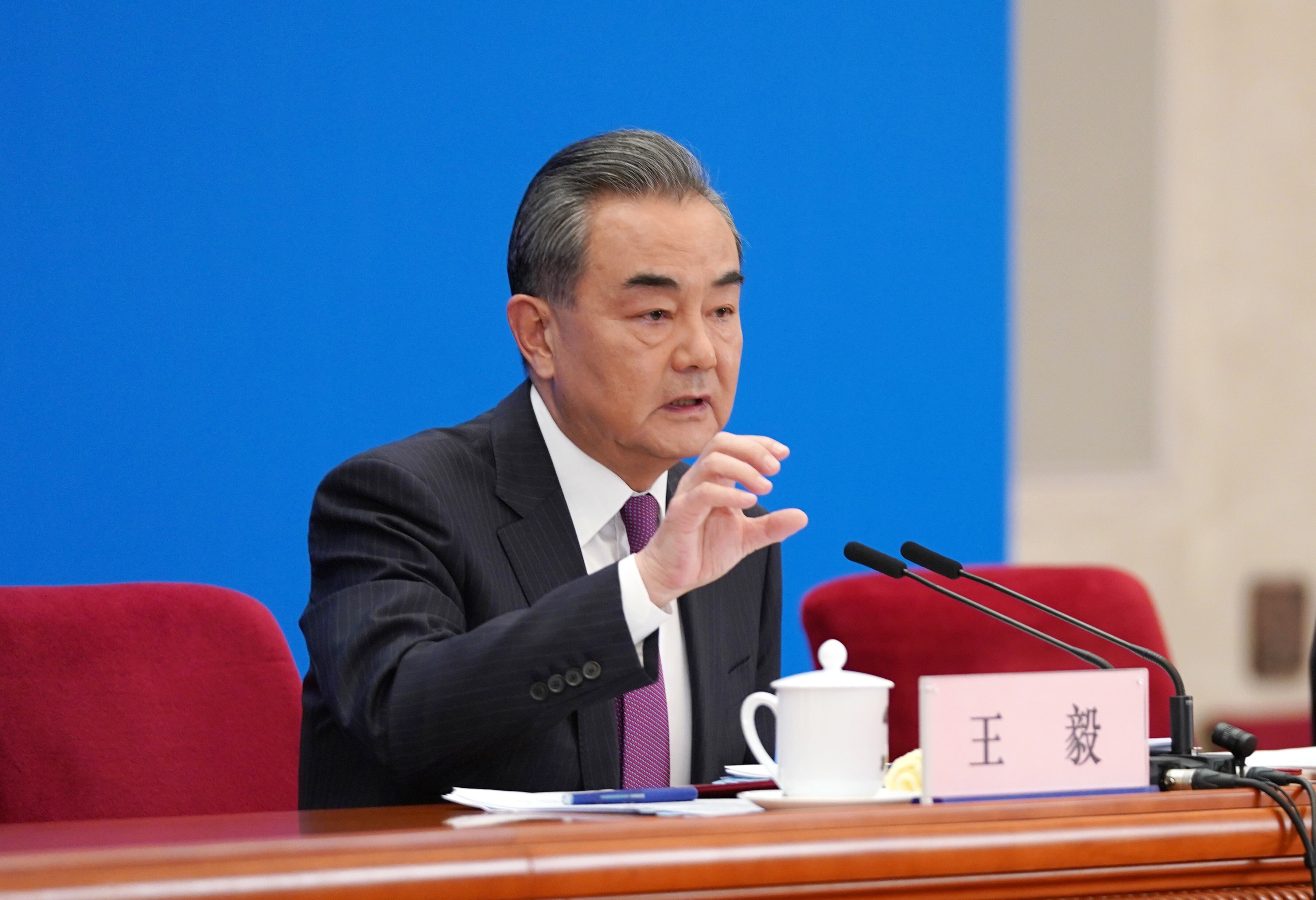 Chinese Foreign Minister Wang Yi says the Chinese government has no room for compromise on the issue of Taiwan. Photo: Xinhua