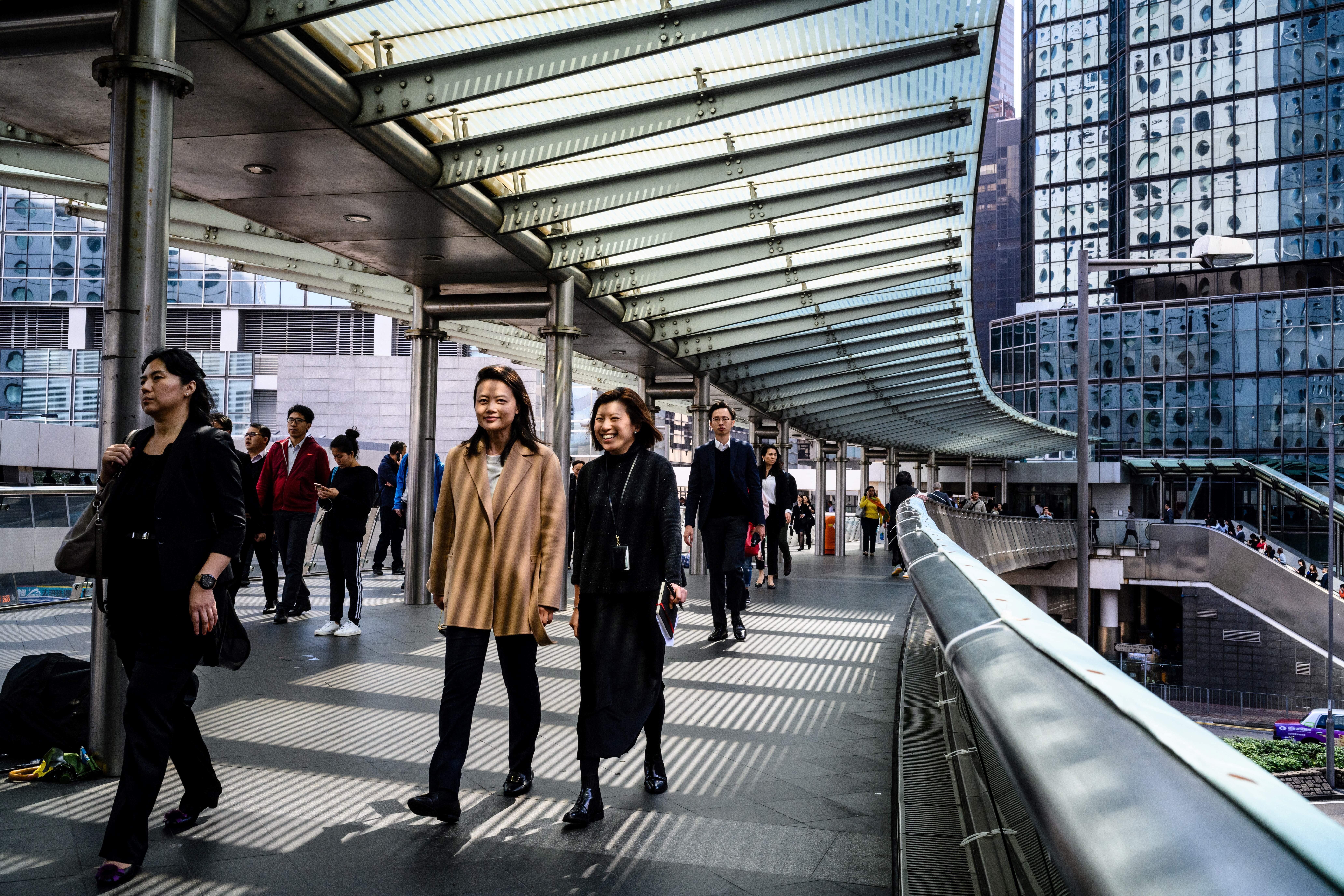 Hong Kong’s Central business district. Only 14 per cent of major listed companies’ directors are women in the city, lower than the United Kingdom’s 34 per cent and the United States’ 28 per cent. Photo: AFP