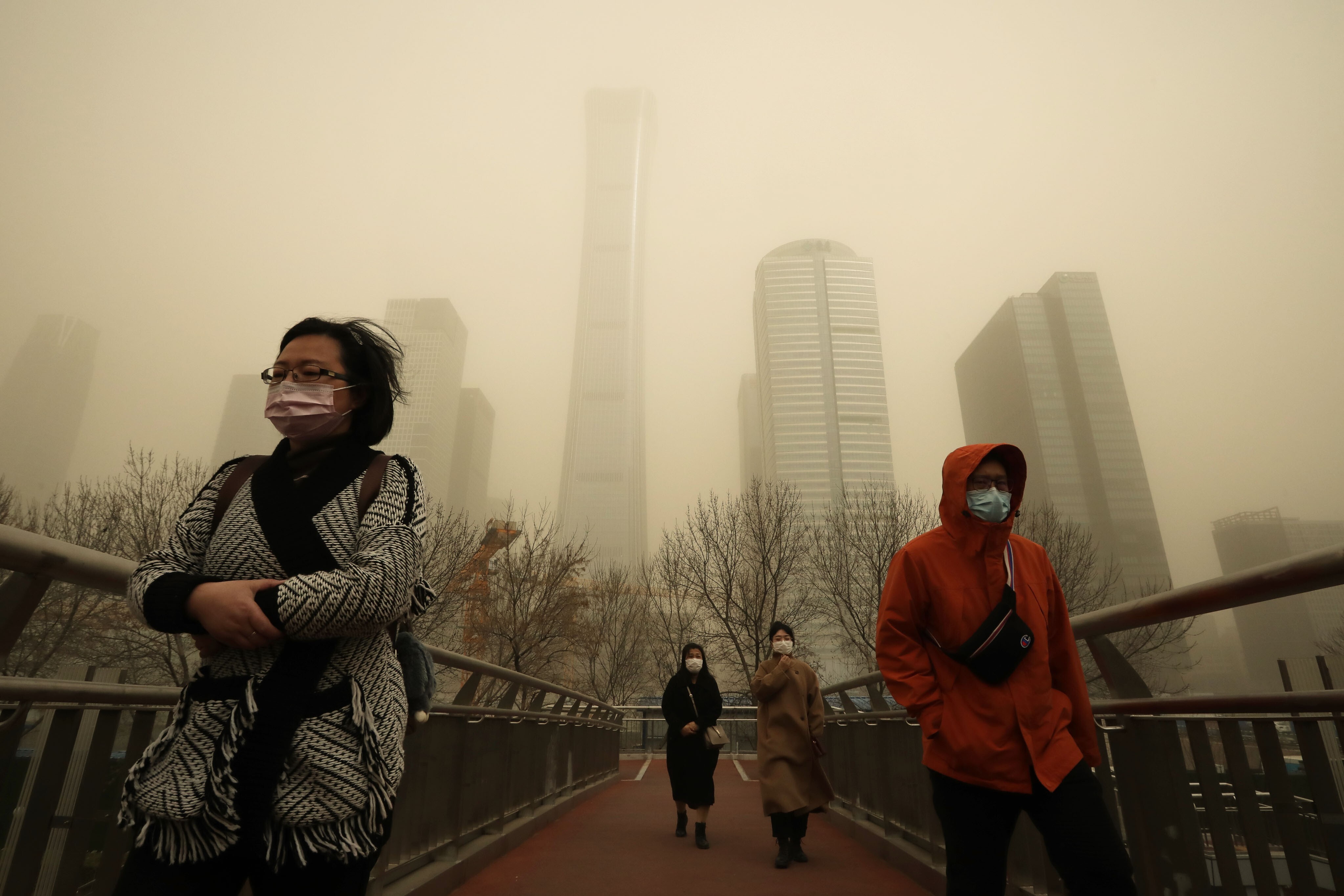 Central Beijing during Monday’s heavy dust storm. Photo: Simon Song