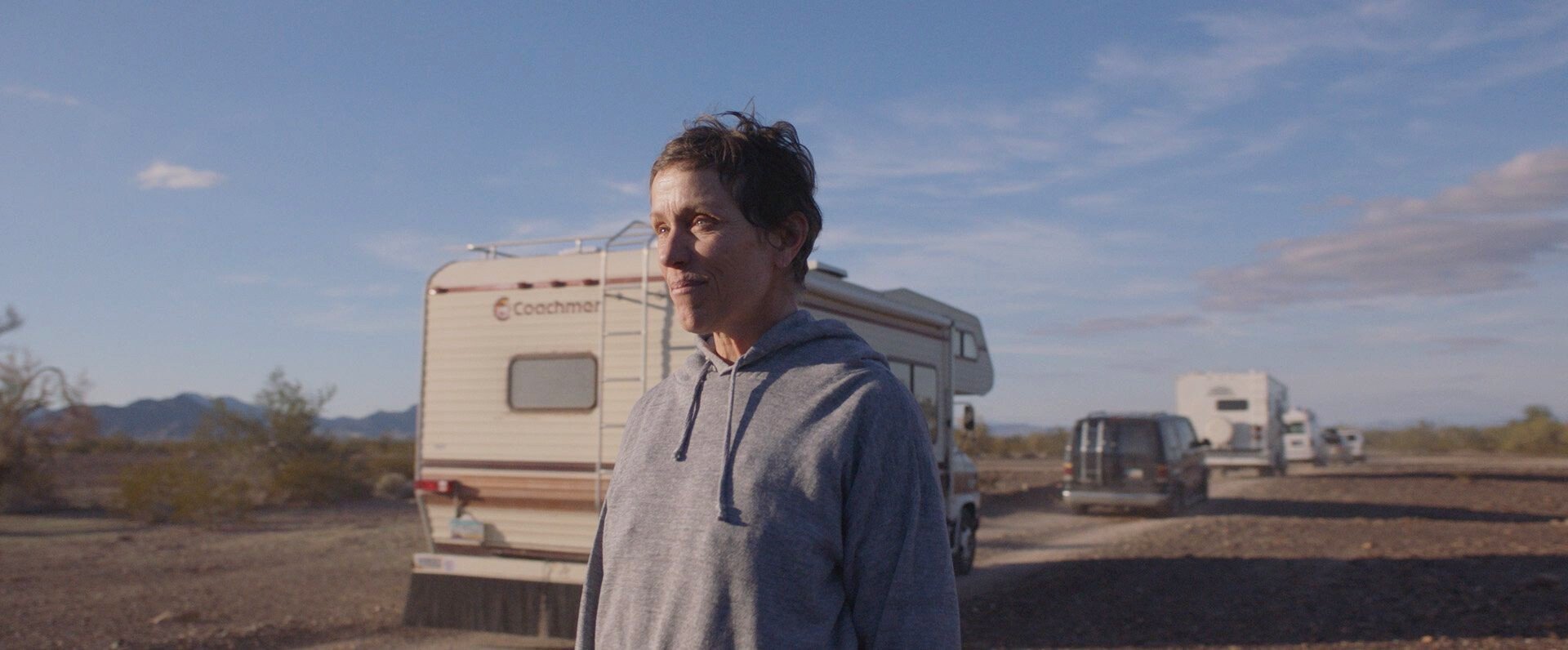 Frances McDormand in ‘Nomadland’, a film about a woman who becomes a nomad in the wake of the economic recession. Photo: Searchlight Pictures
