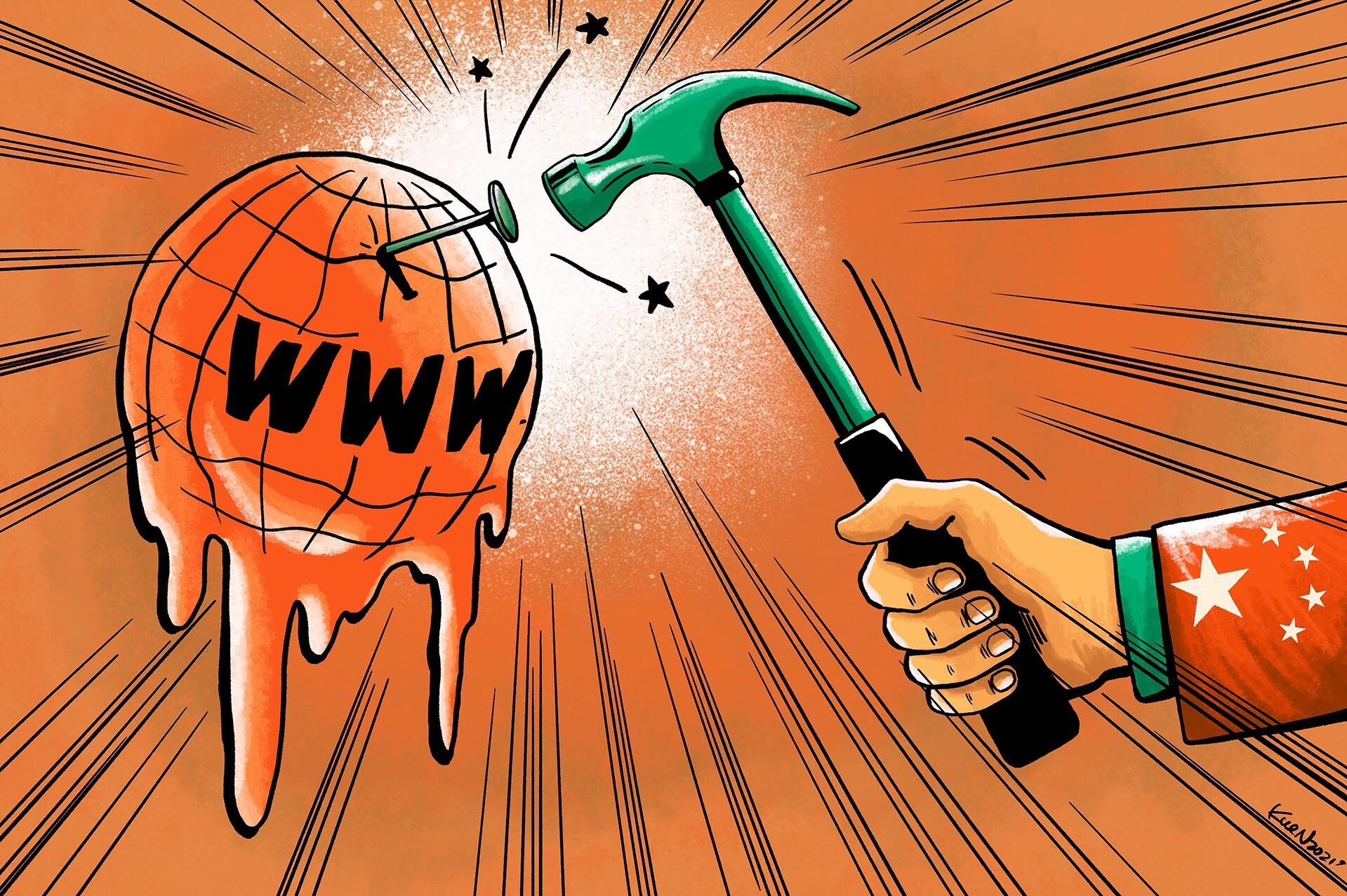 China’s new draft regulation on online services sets a clear governance structure as Beijing moves to rein in Big Tech. Illustration: Lau Ka-kuen