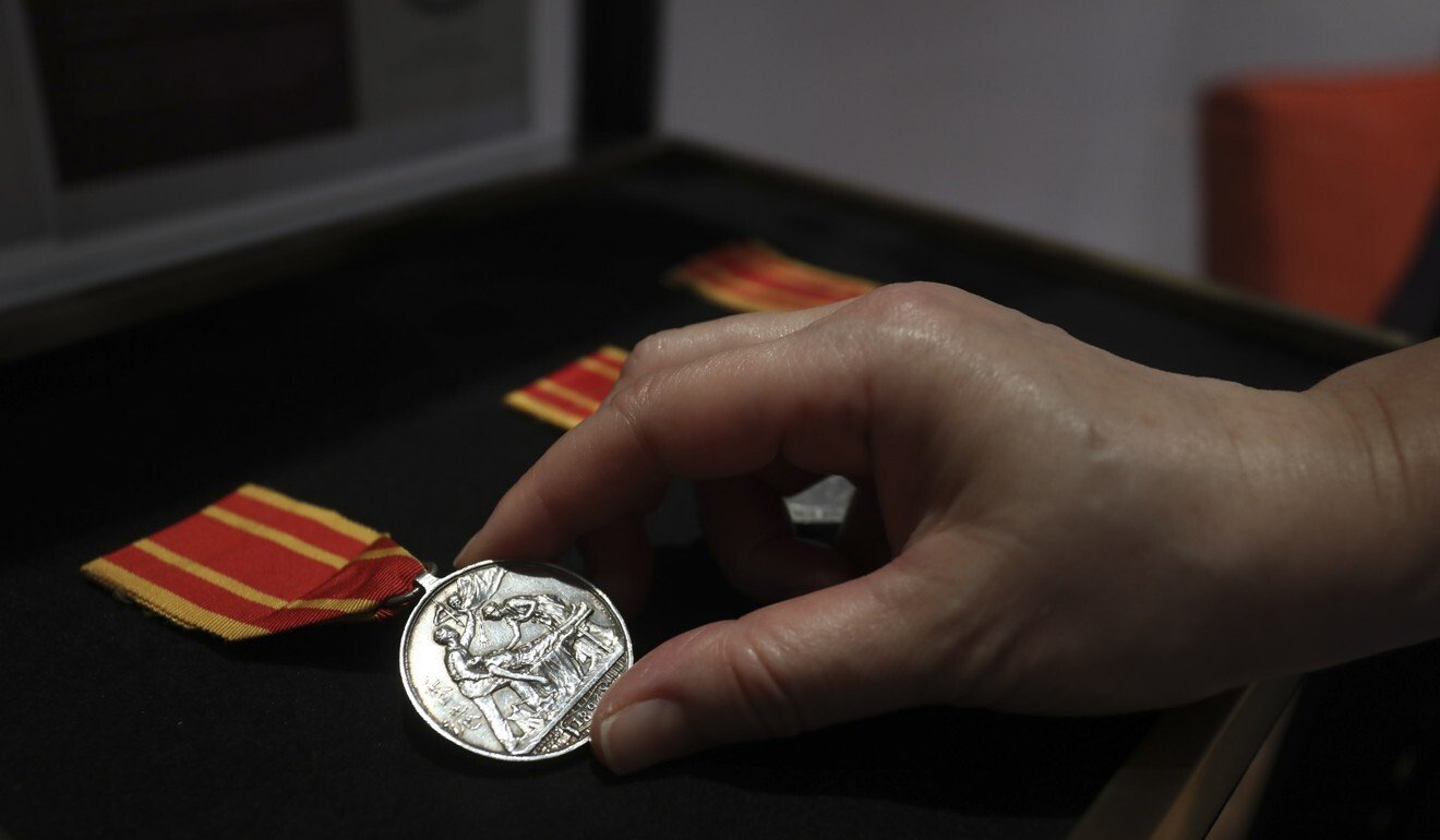 A medal for services rendered during the 1894 bubonic plague outbreak in Hong Kong. Photo: Jonathan Wong