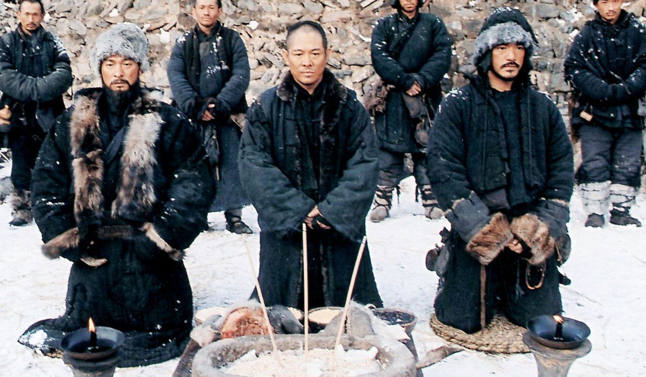 (From left) Lau, Li and Takeshi Kaneshiro in a still from The Warlords.