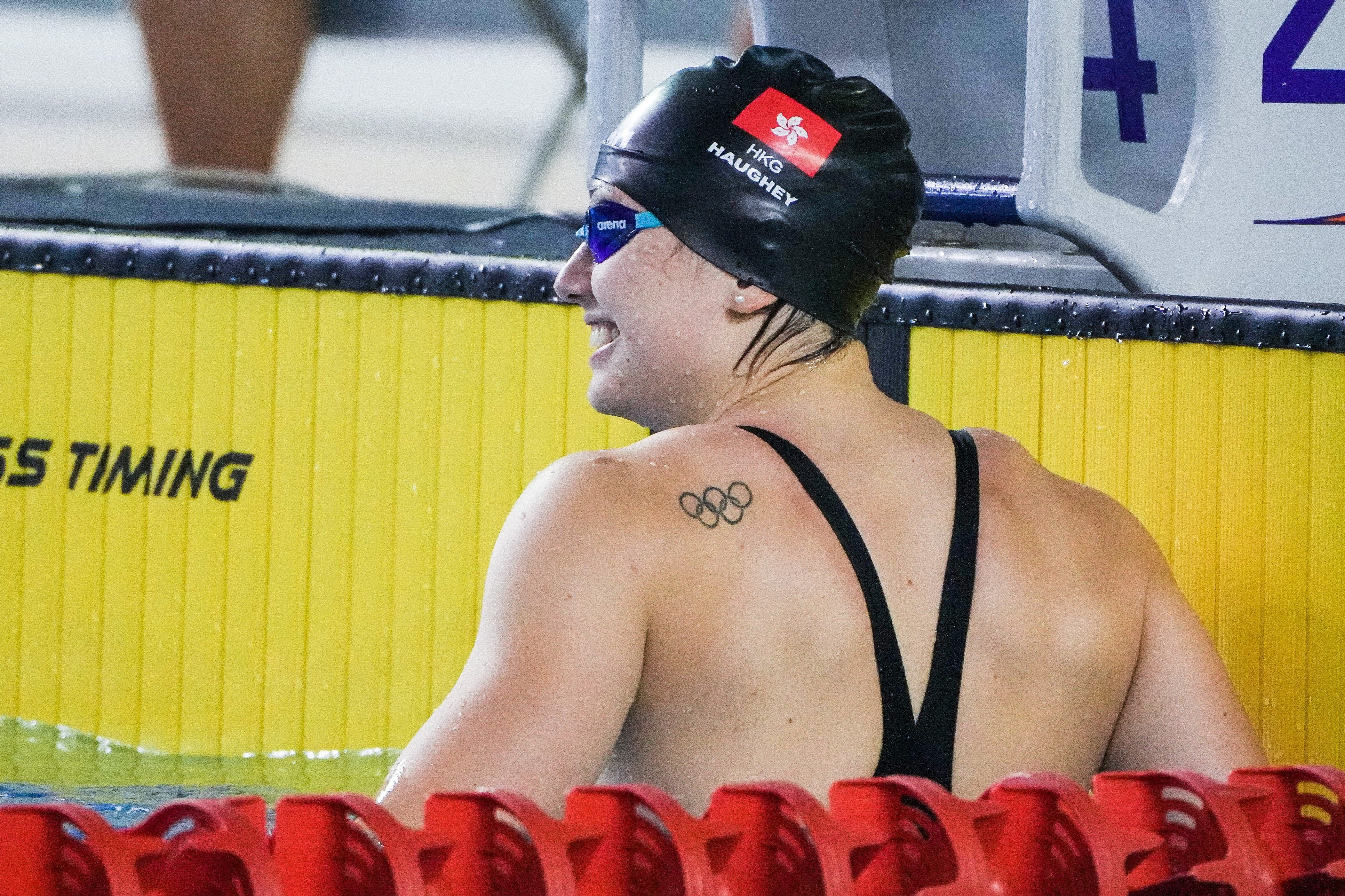 Siobhan Haughey in the Olympic Time Trial at the Hong Kong Sports Institute. Photo: Hong Kong Amateur Swimming Association