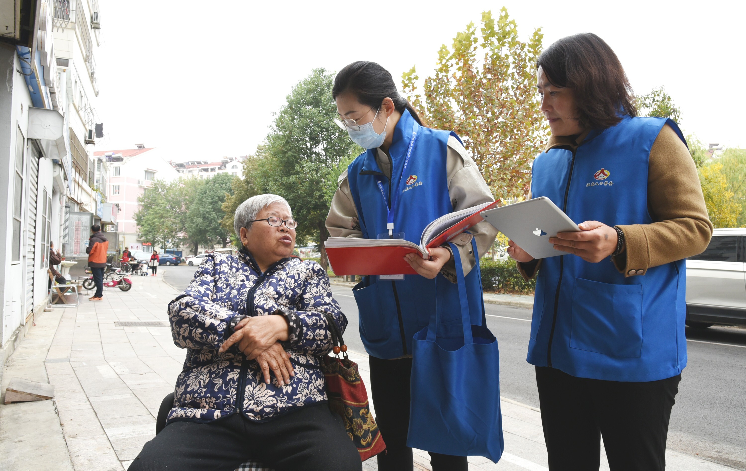 Enumerators collect information in November for China’s 2020 census – the results of which have been twice delayed. Photo: AFP