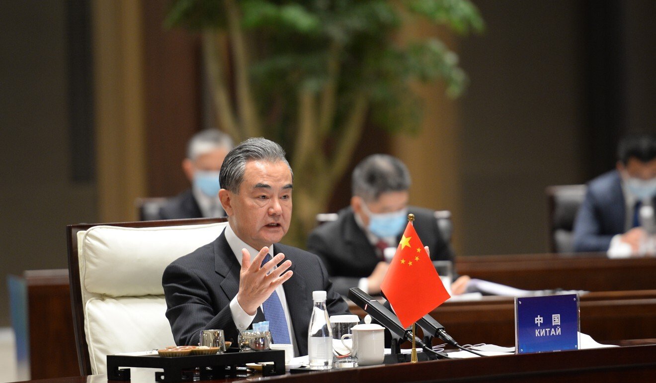 Foreign Minister Wang Yi meets his Central Asian counterparts in Xian on Wednesday. Photo: Xinhua