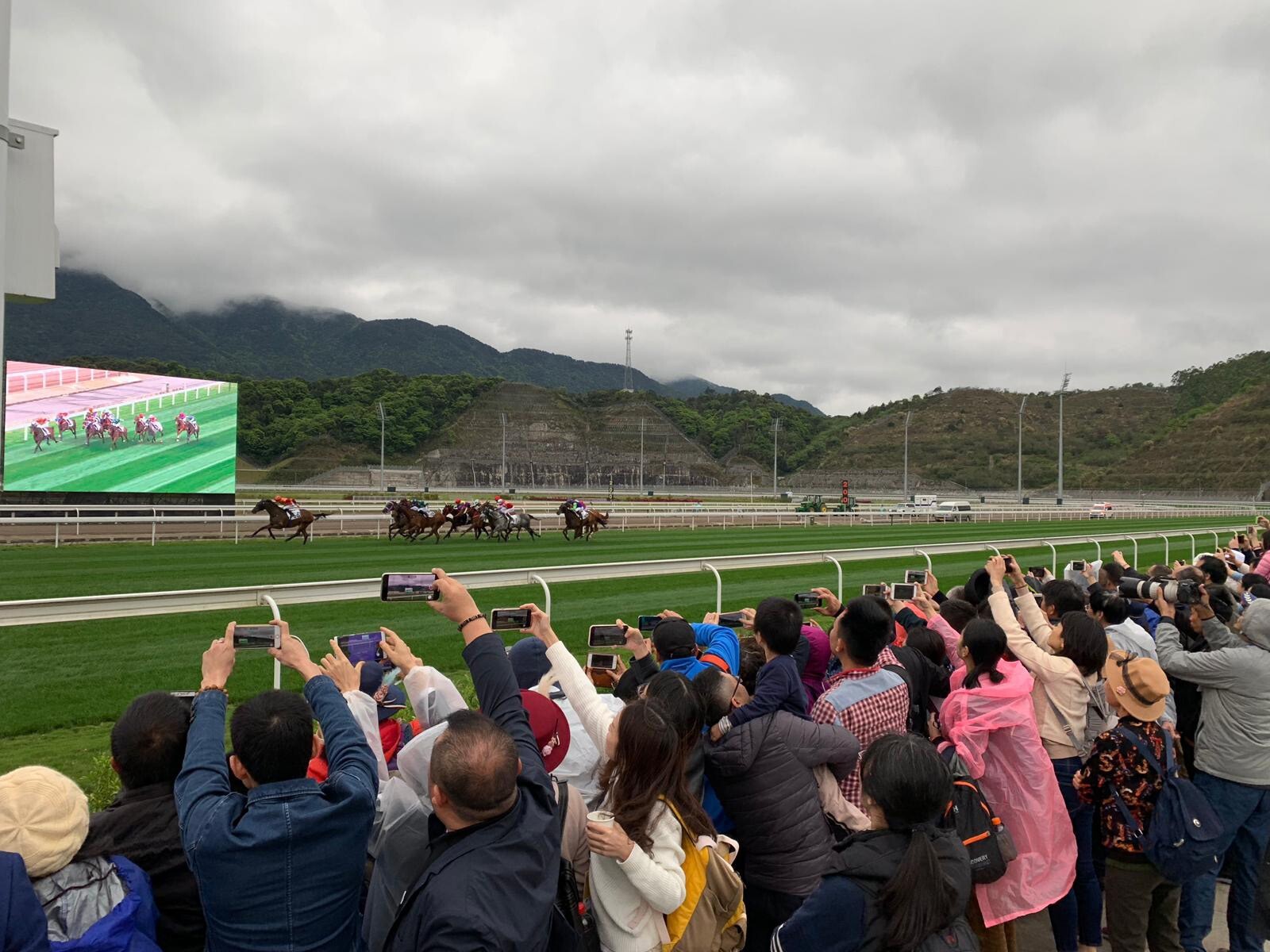 Fans watch racing at Conghua in March 2019. Photo: Noel Prentice