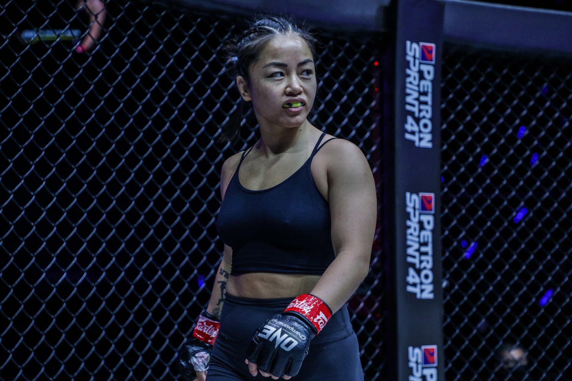 Bi Nguyen looks on before her fight against Ritu Phogat. Photos: Dux Carvajal/ONE Championship