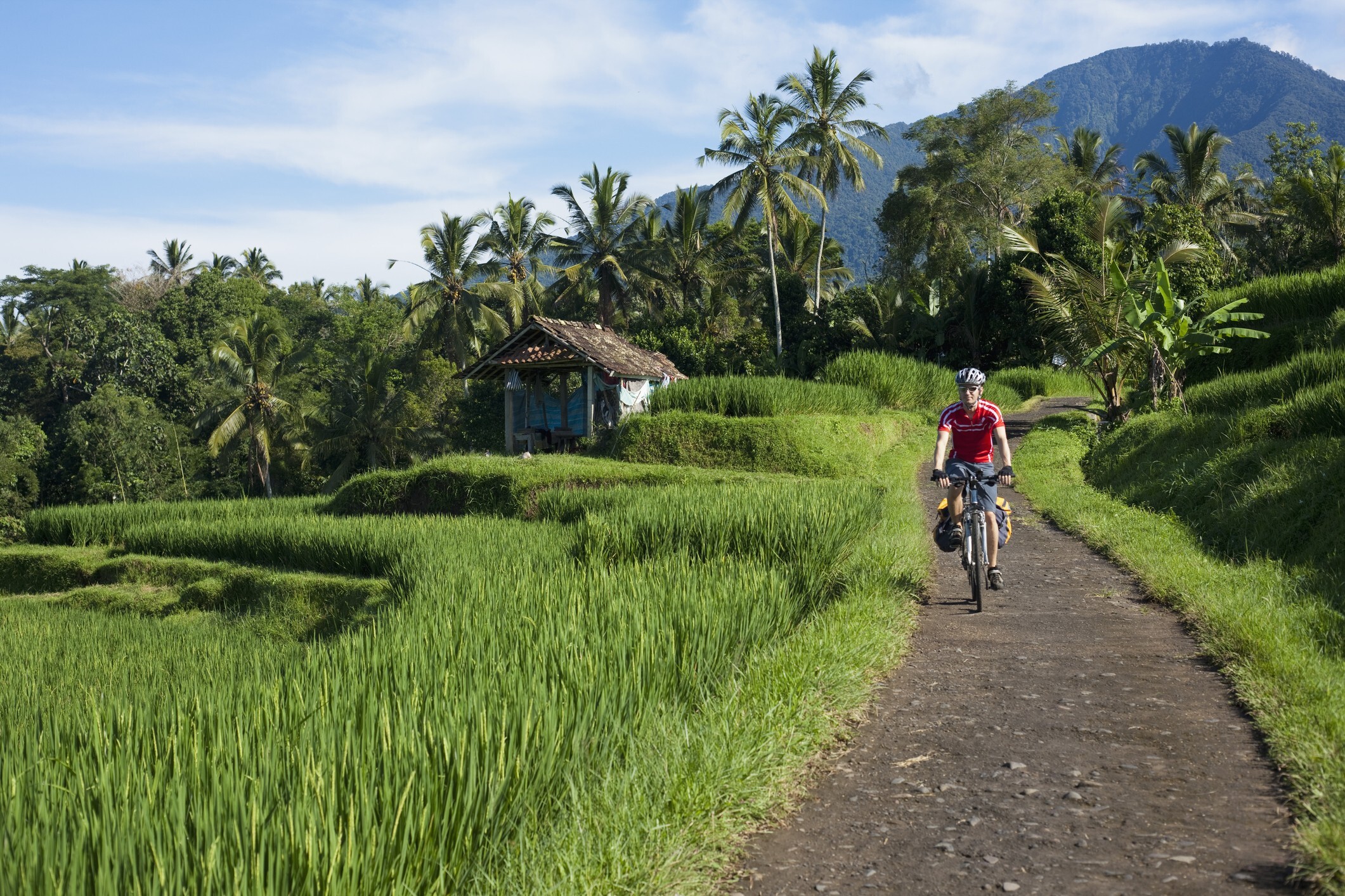 Bali is free of tourists so it is the perfect time for a bike trip. Photo: Getty Images