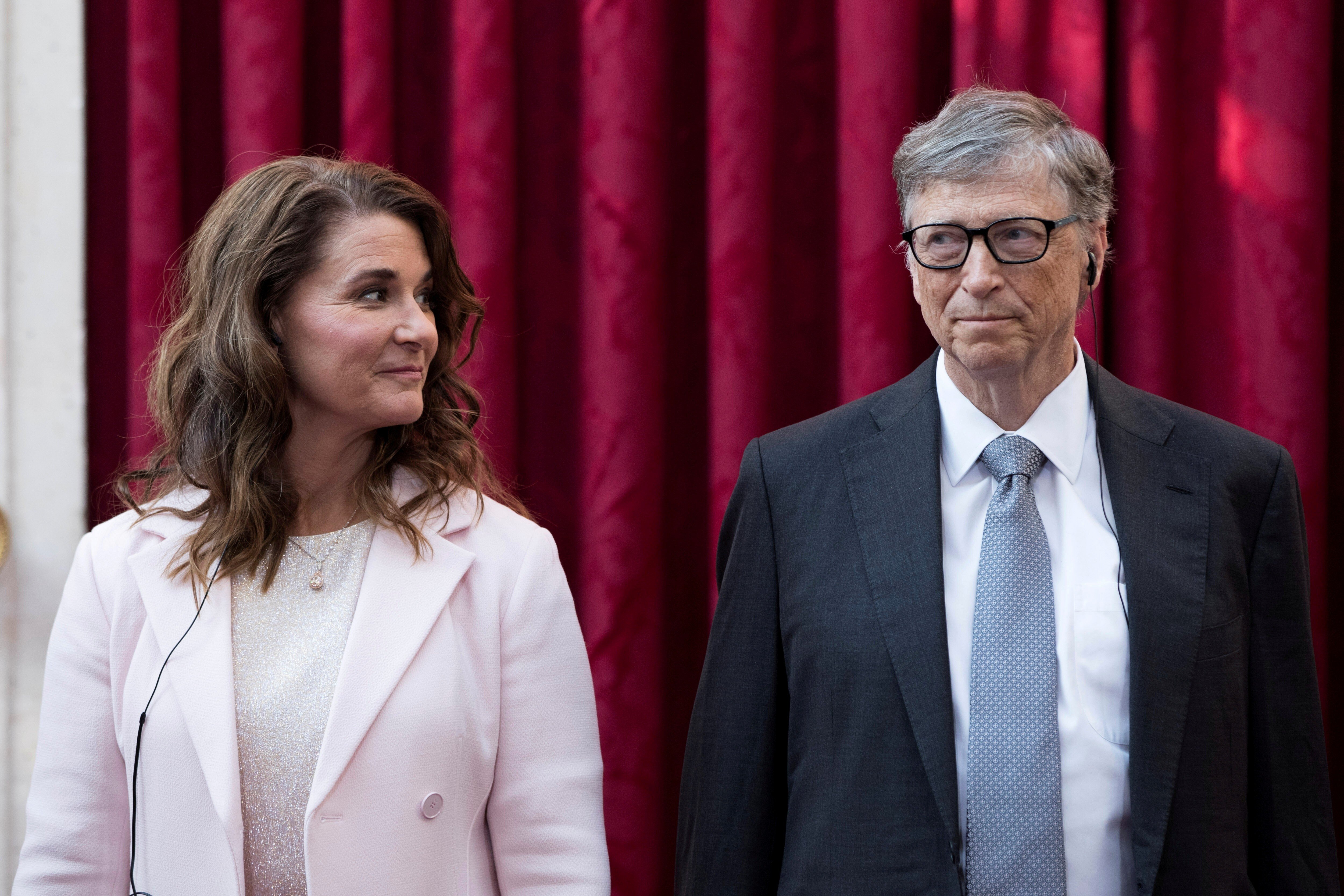 Bill and Melinda Gates, pictured in 2017, met in 1987 when Melinda started working at Microsoft as a product manager. Photo: Reuters