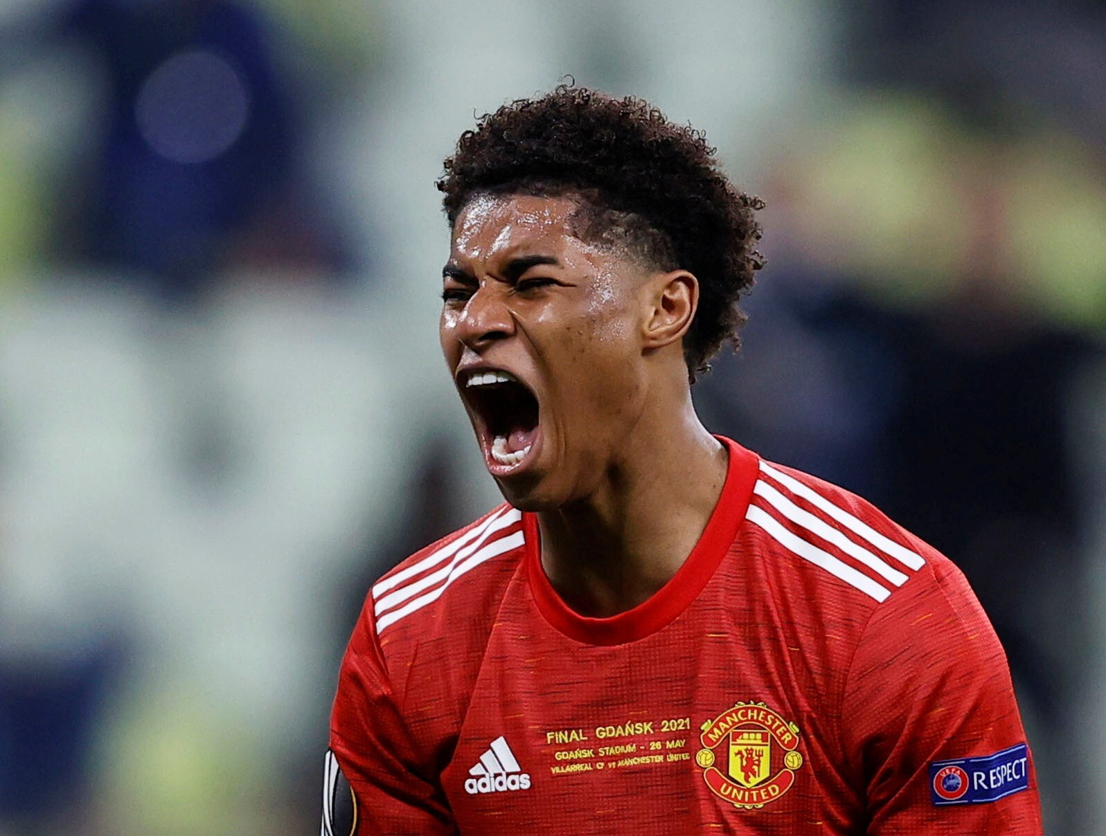 Manchester United’s Marcus Rashford was the subject of vile racist abuse following his team’s Europa League defeat. Photo: Reuters