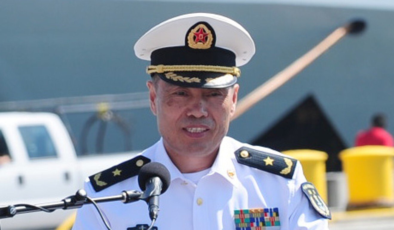 PLA Navy chief Vice-Admiral Shen Jinlong spoke to his Vietnamese counterpart by video link. Photo: Xinhua