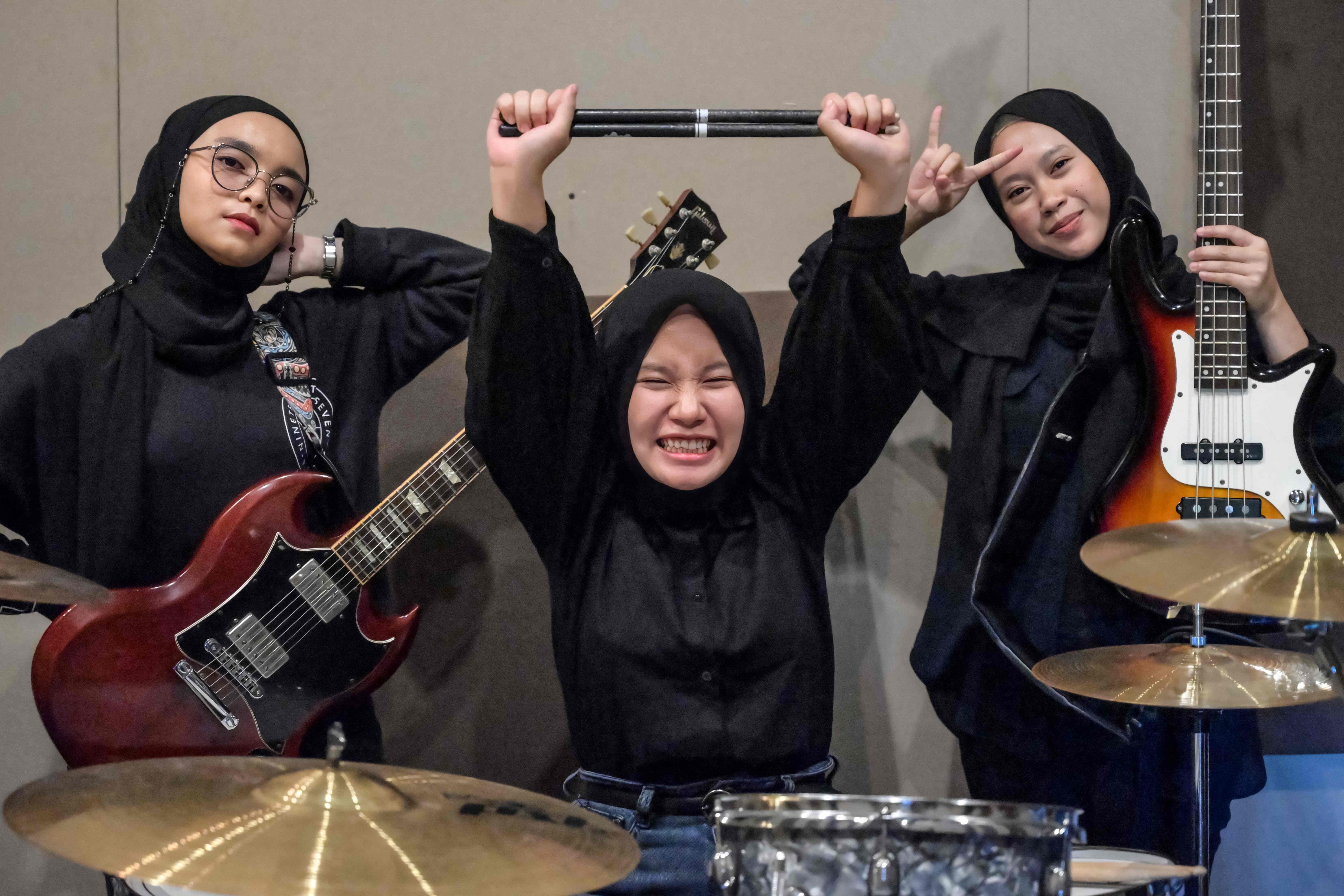 For Indonesia's all-girl heavy metal band, music is the 'voice of