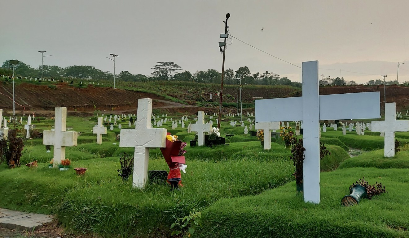 Simalingkar B Cemetery is the official Covid-19 cemetery in the city of Medan, North Sumatra. Photo: Aisyah Llewellyn