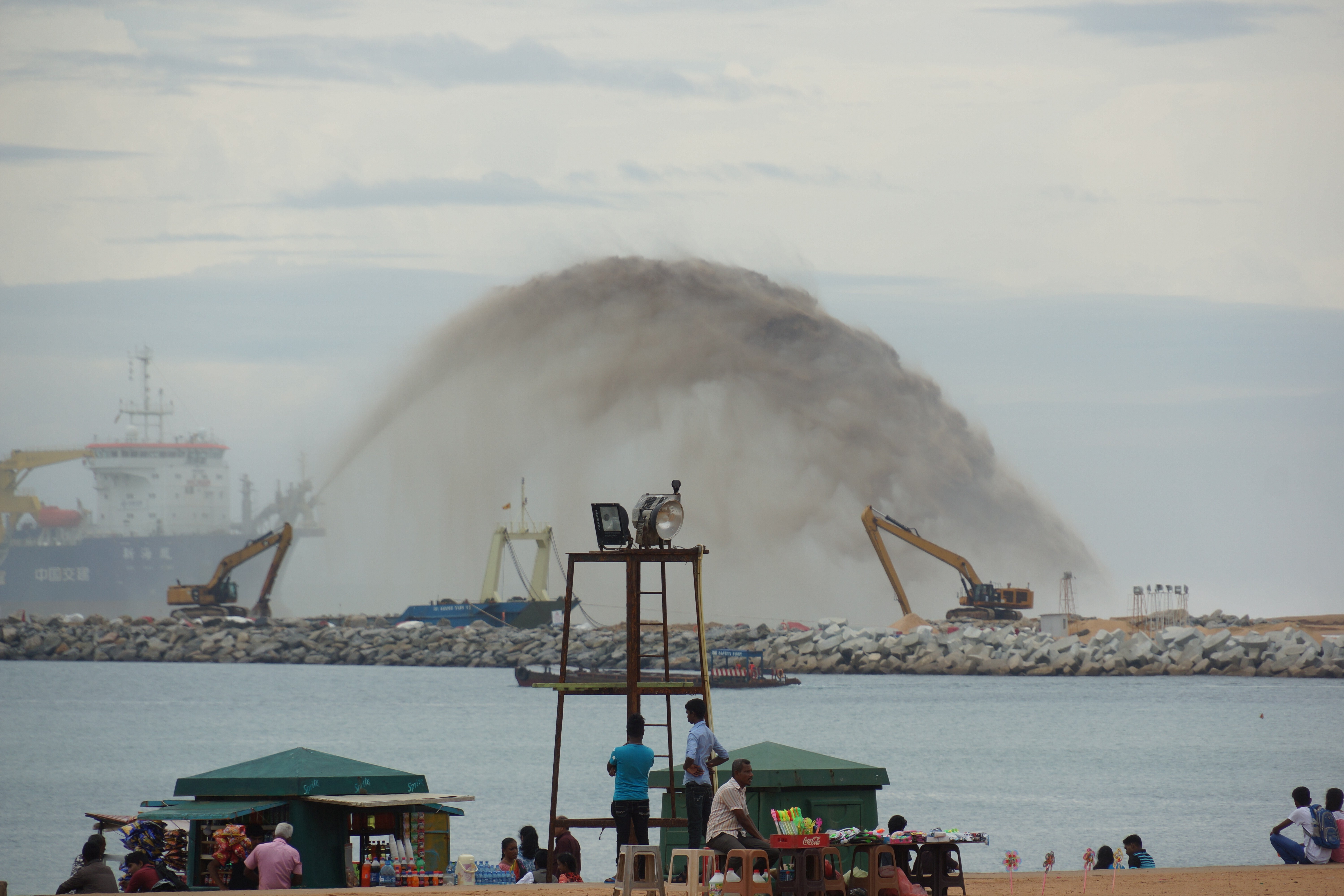 The construction site of the Colombo Port City project. Photo: Xinhua
