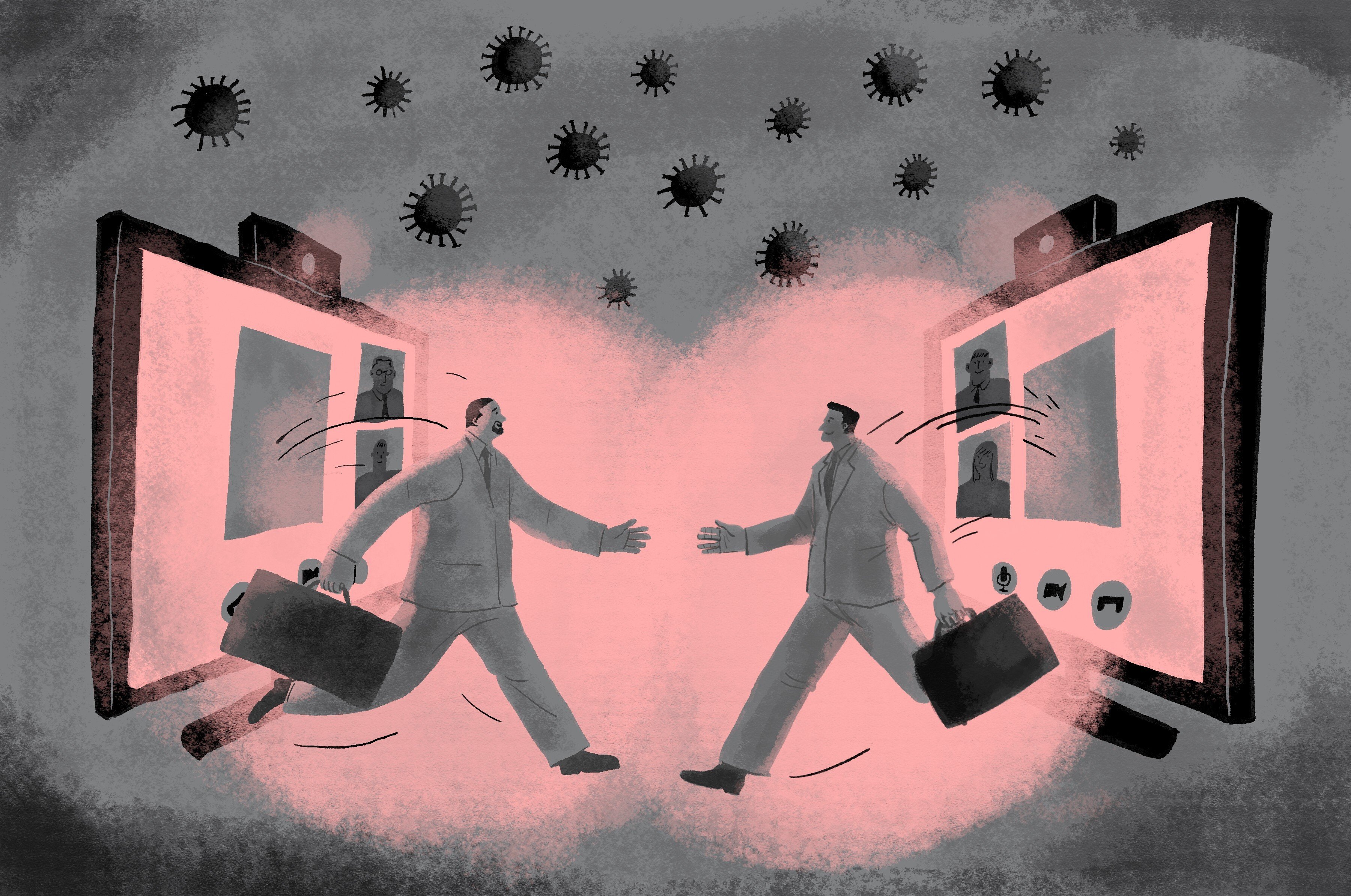 A lack of face-to-face meetings during the pandemic has made it harder for traders to do business and for Beijing officials to bridge a trust gap with the West. Illustration: Brian Wang