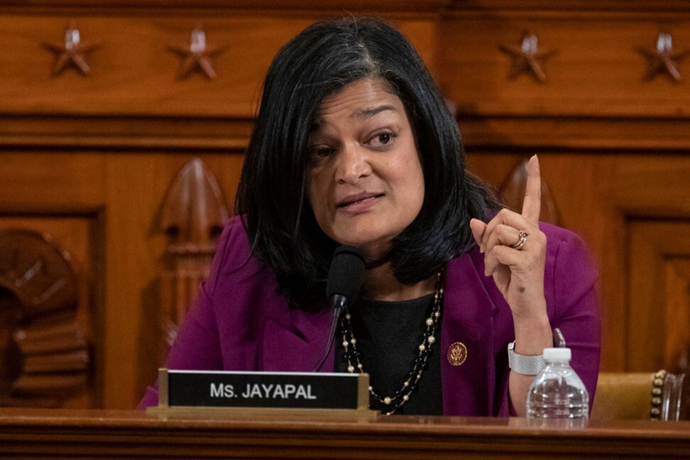 US Representative Pramila Jayapal, pictured here on December 12, 2019, is sponsoring the Ending Platform Monopolies Act, part of a broader, bipartisan effort in Congress to rein in the power of the Big Four tech giants: Amazon, Facebook, Apple and Google. Photo: TNS