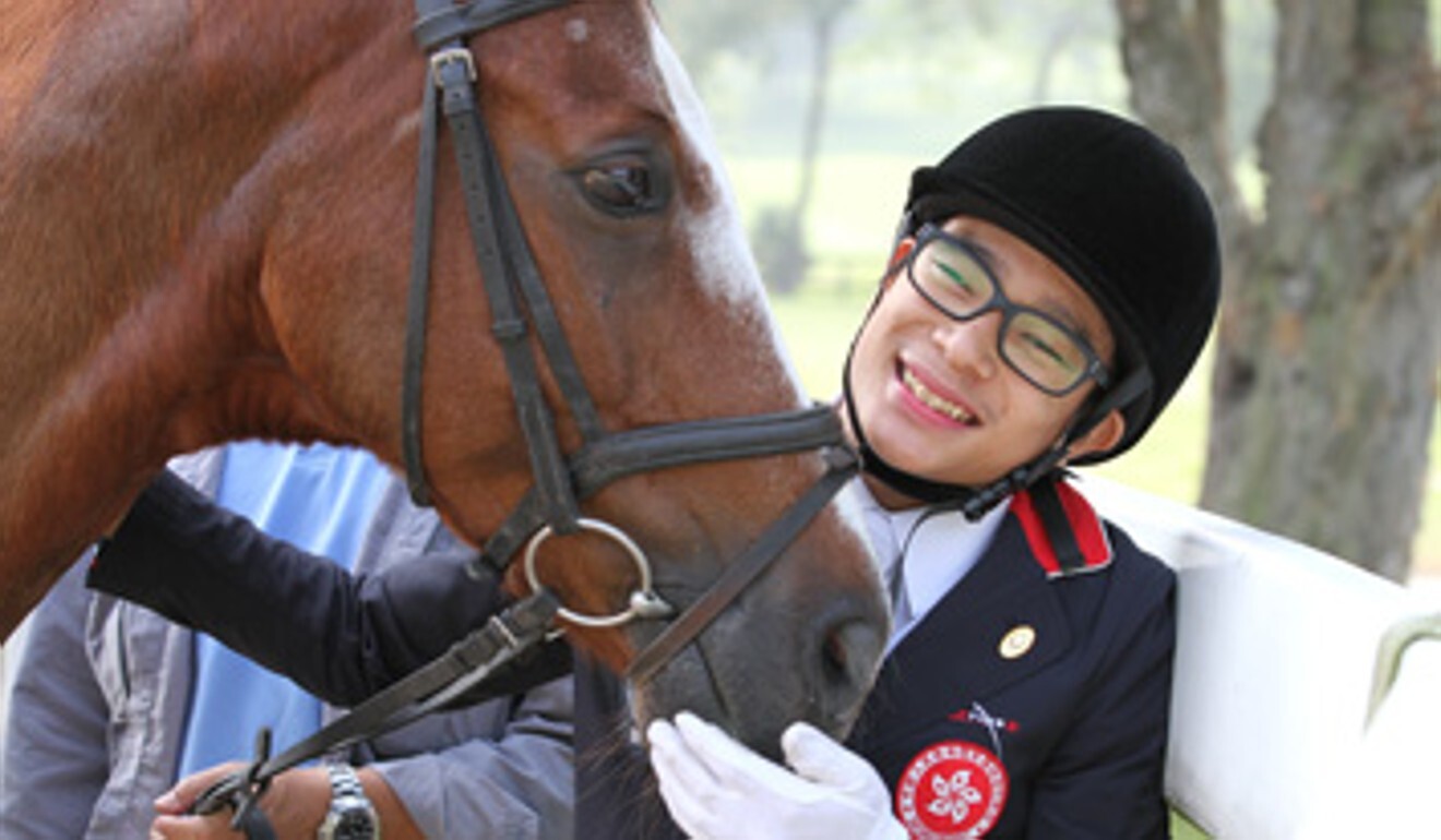 Timothy Tsang was among the top three para equestrian riders in the Asian rankings. Photo: HKEF