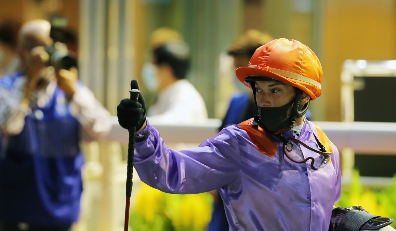 Alexis Badel celebrates a winner at Happy Valley this season.