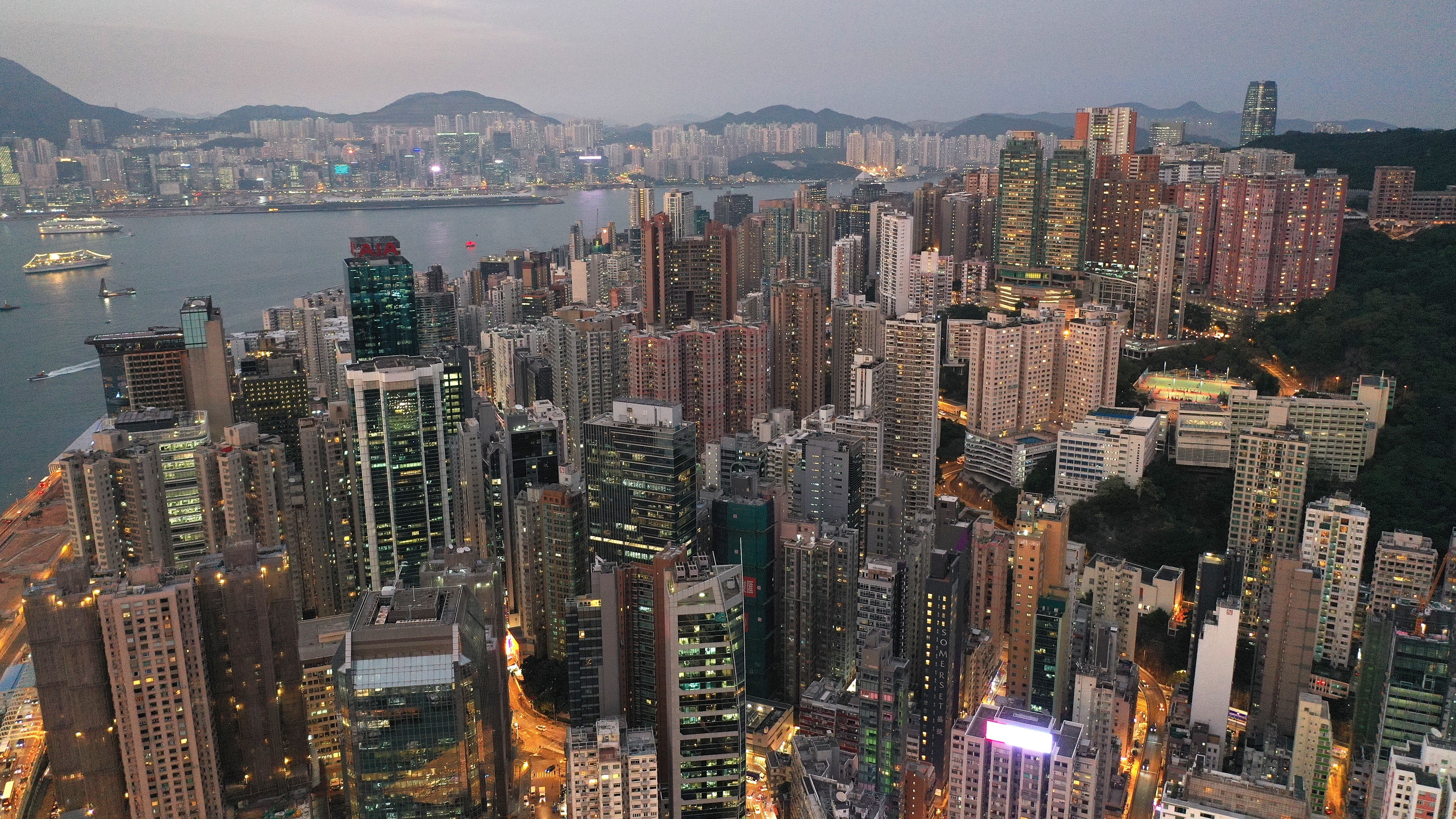 Aerial view of buildings near Fortress Hill, on Hong Kong Island. Photo: May Tse