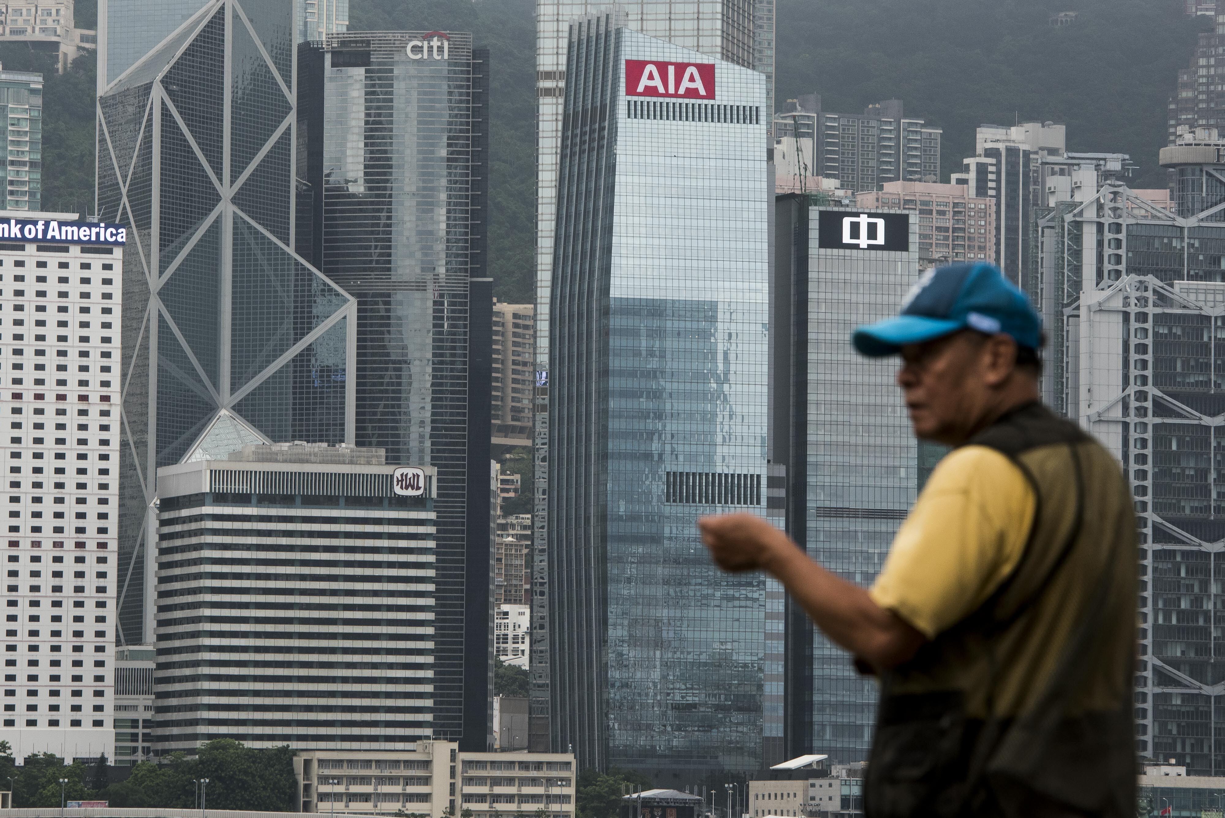 The headquarters of AIA Group in the business district of Central in Hong Kong. Photo: Bloomberg