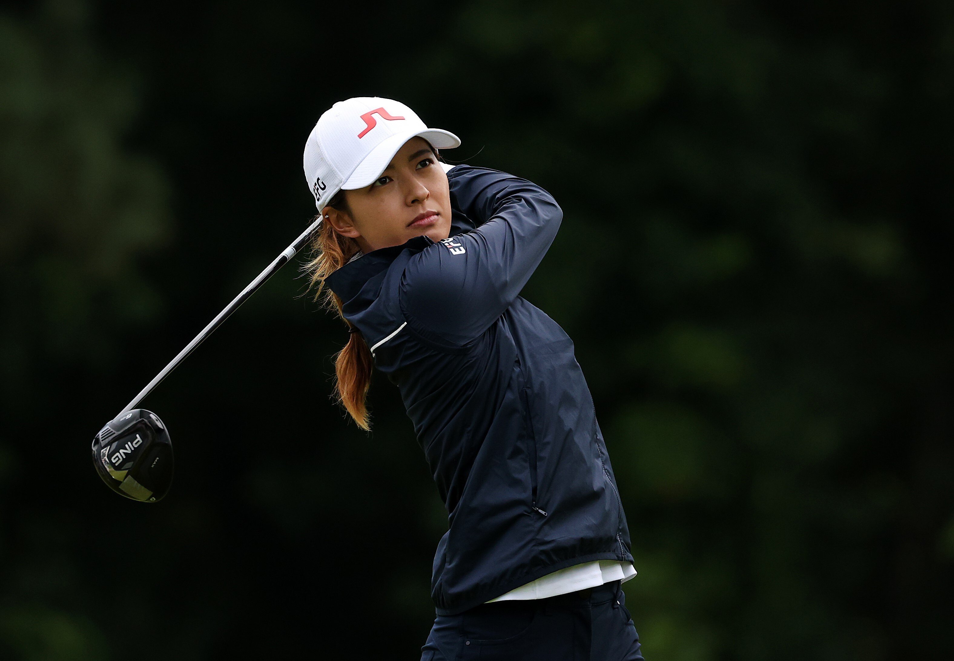 Tiffany Chan Tsz-ching tees off during the first round of the KPMG Women’s PGA Championship at the Atlanta Athletic Club in Georgia in June. Photo: AFP