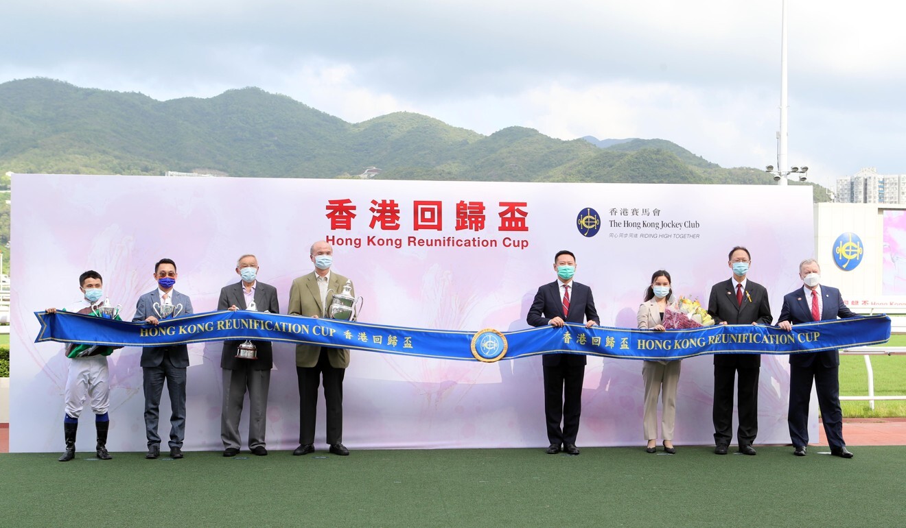 Government officials at Sha Tin on Thursday.