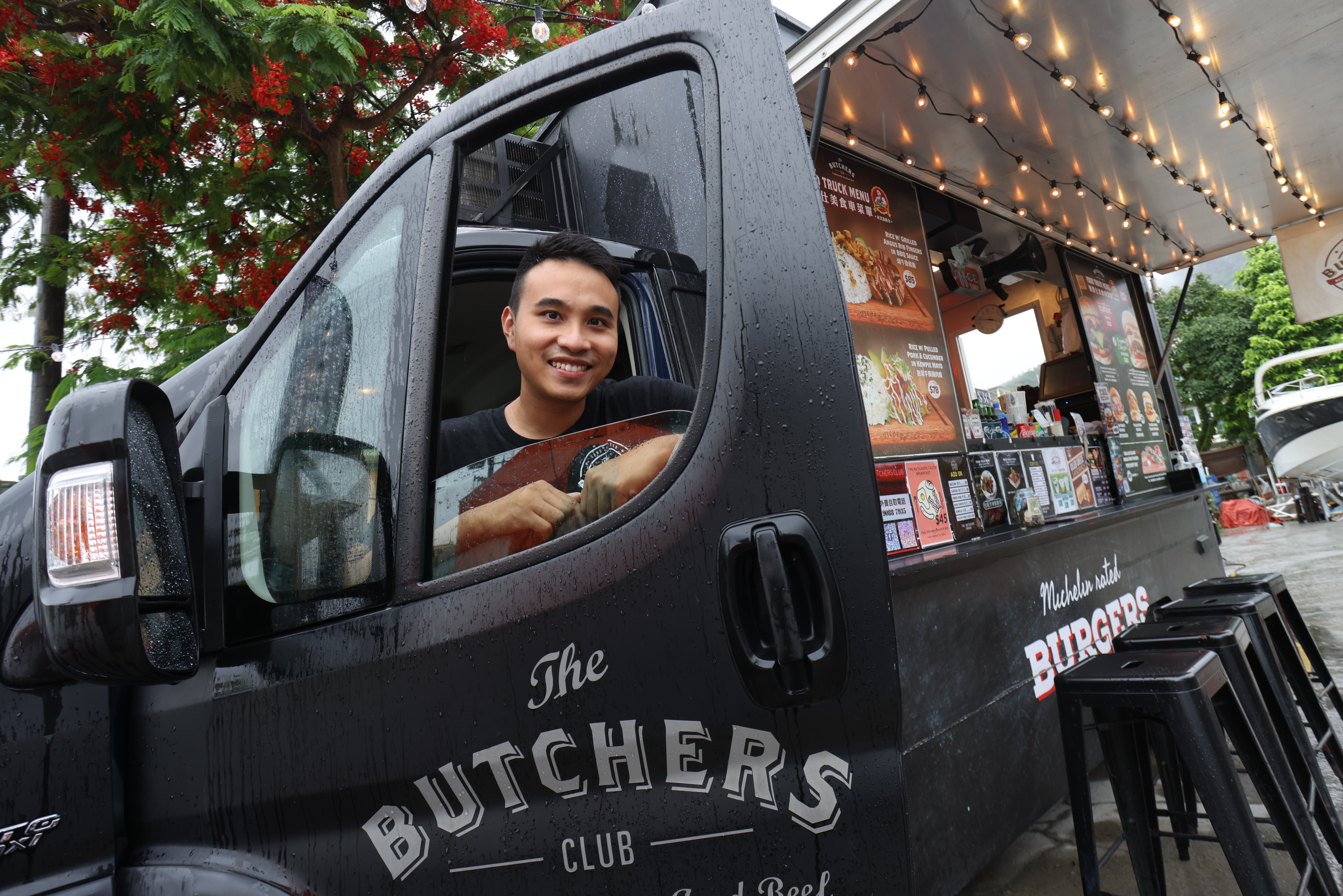 Leo Choi, owner of the Butcher’s Club food truck, in Tai Po. Photo: May Tse