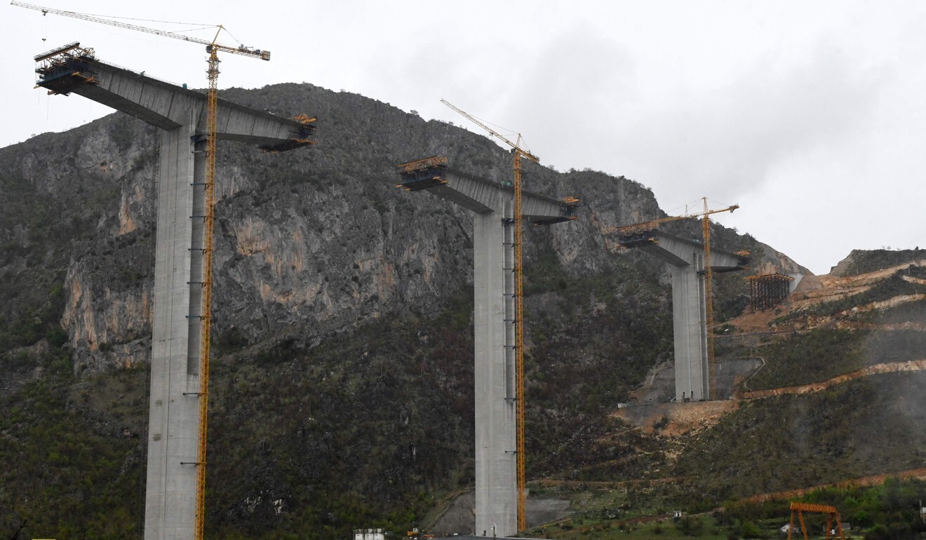 A bridge section of the highway, shown in 2019. Construction of the roadway, which began in 2015, is expected to be finished by the end of November. Photo: AFP