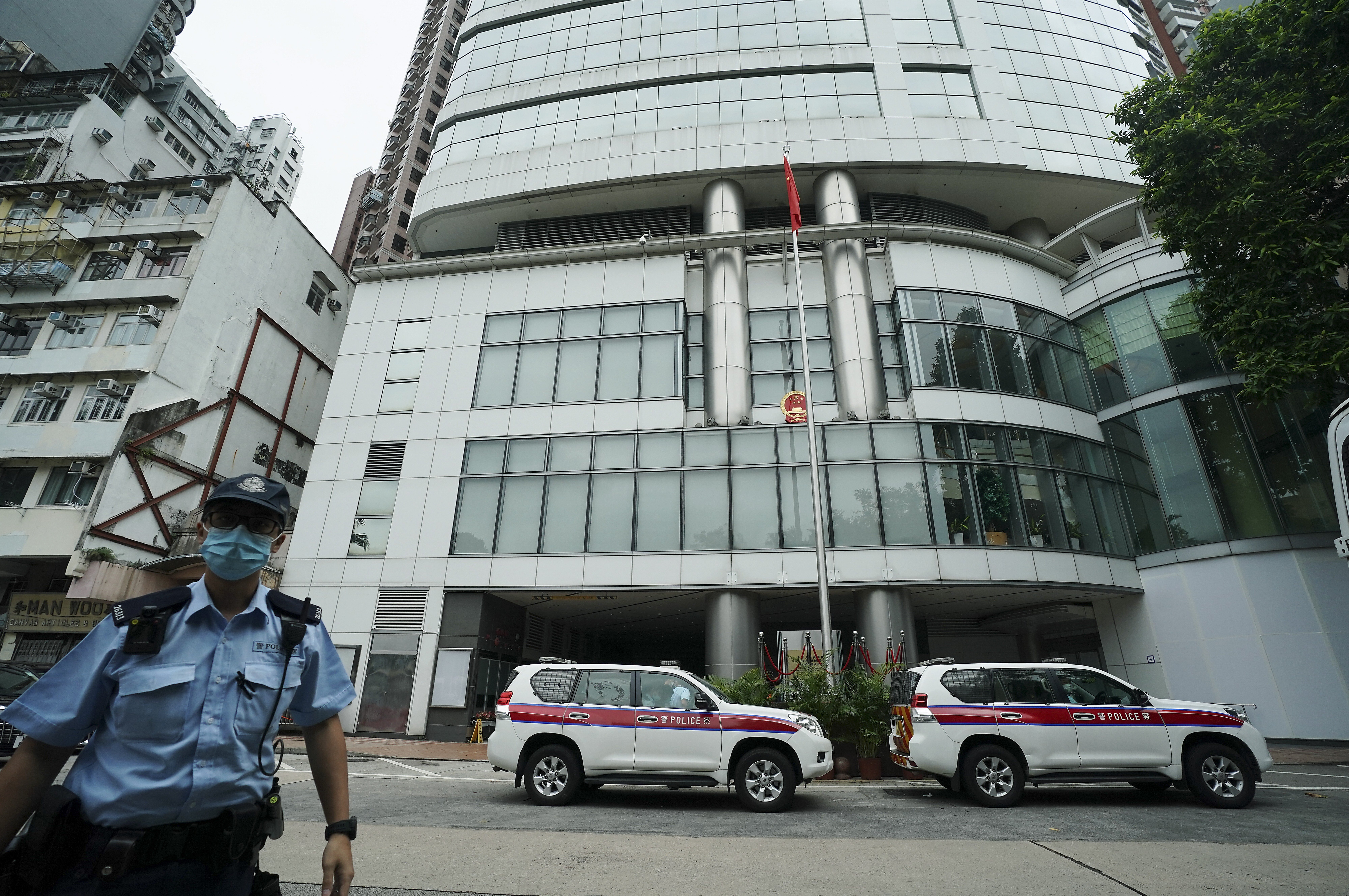 Under the national security law, the 5 people arrested could face a maximum penalty of life imprisonment if charged and convicted. Photo: SCMP / Felix Wong