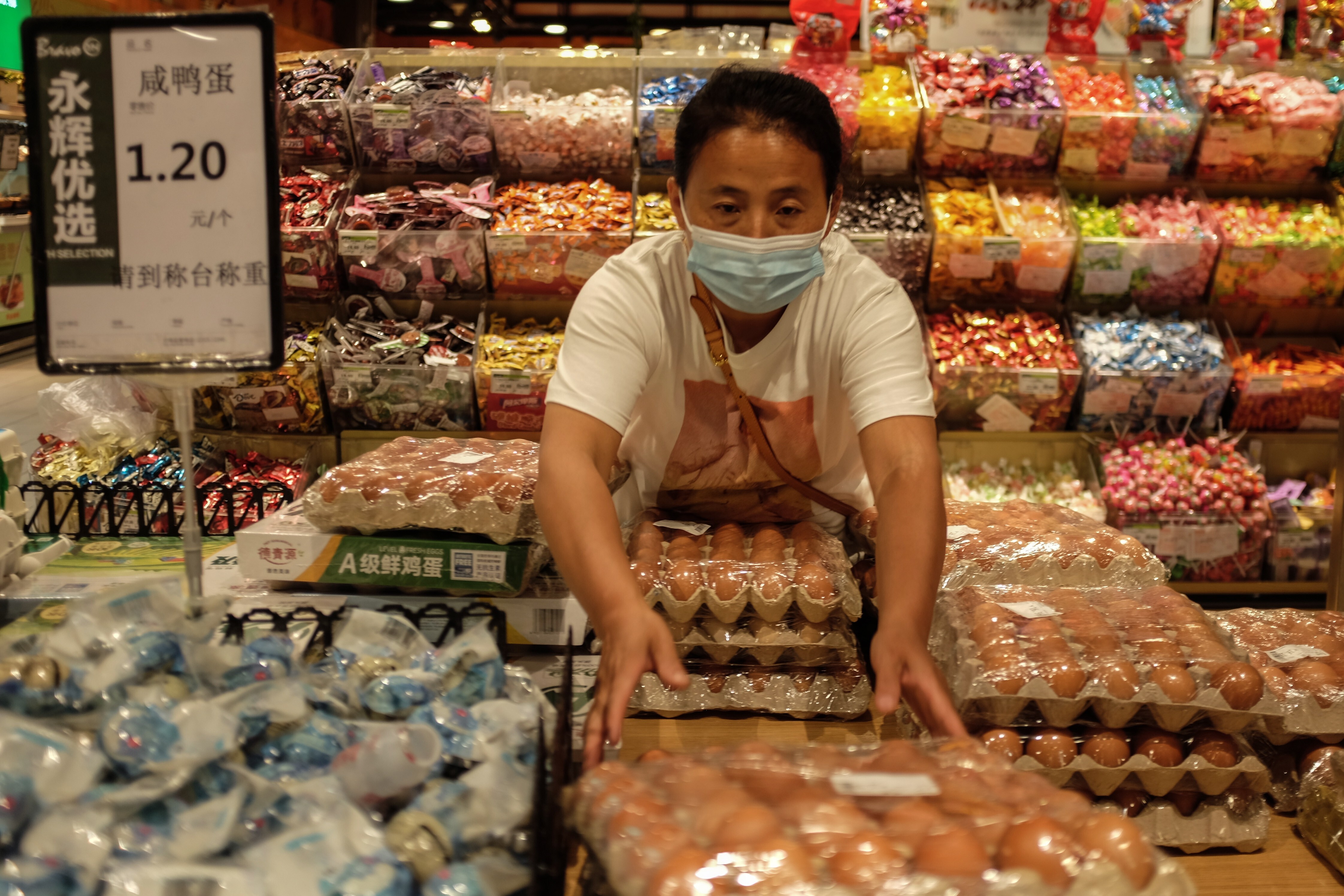Plunging pork prices helped drive down the cost of food by 1.7 per cent in China last month. Photo: EPA-EFE