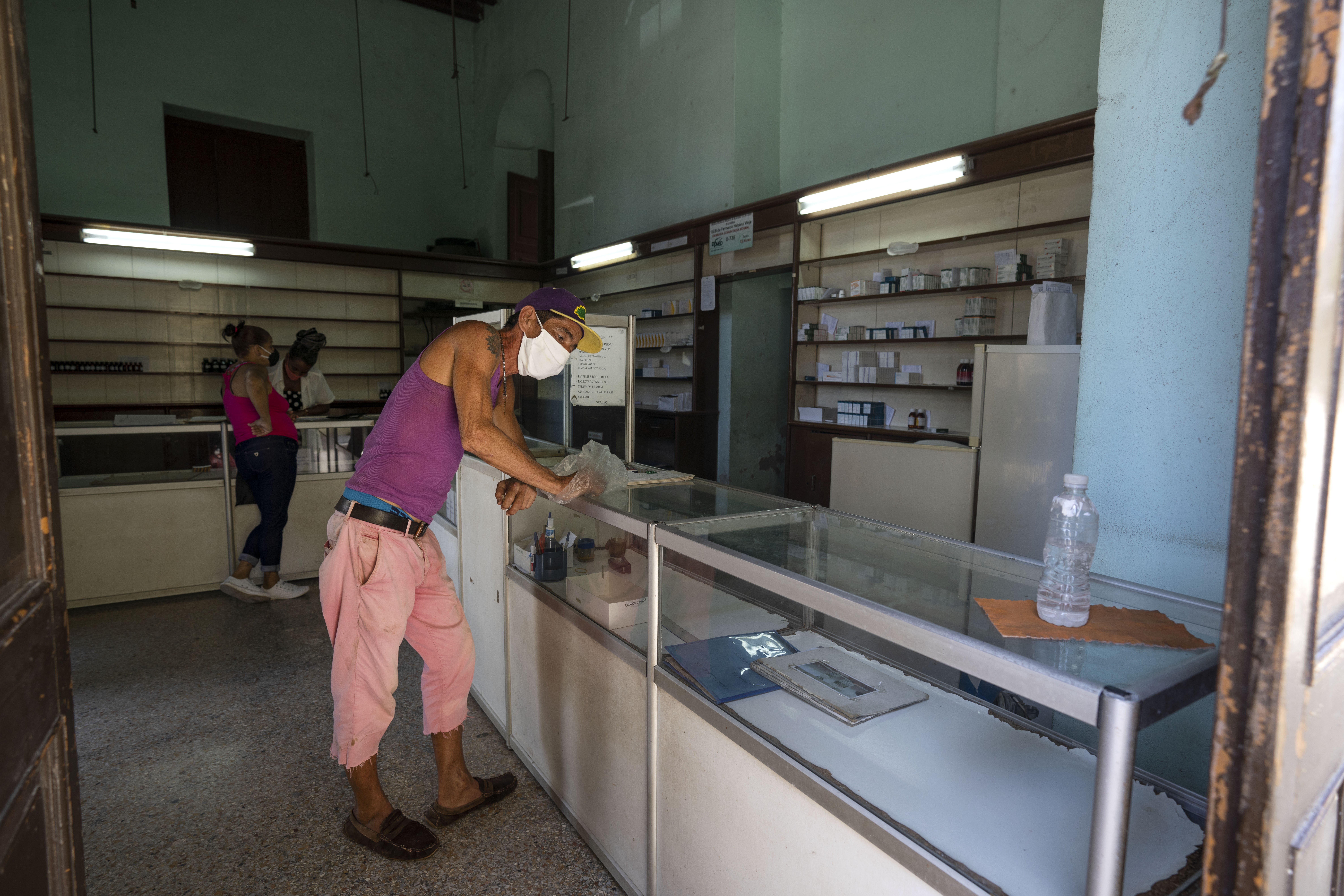 A pharmacy in Havana, Cuba. An economic crisis has seen shortages of basic goods. Photo: AP