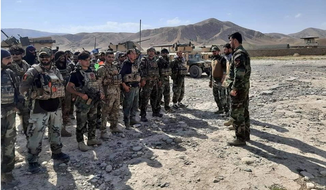 Afghan commandos arrive to reinforce security forces in Faizabad, capital of Badakhshan province, after the Taliban captured nearby neighbourhood districts. Photo: Reuters