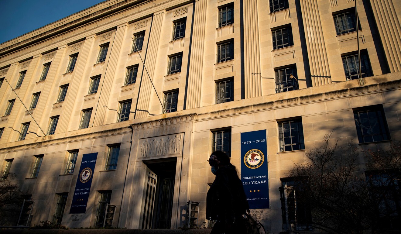 The US Justice Department accuses a Chinese prosecutor of travelling to America to direct a harassment campaign against a US resident and his family. Photo: Reuters