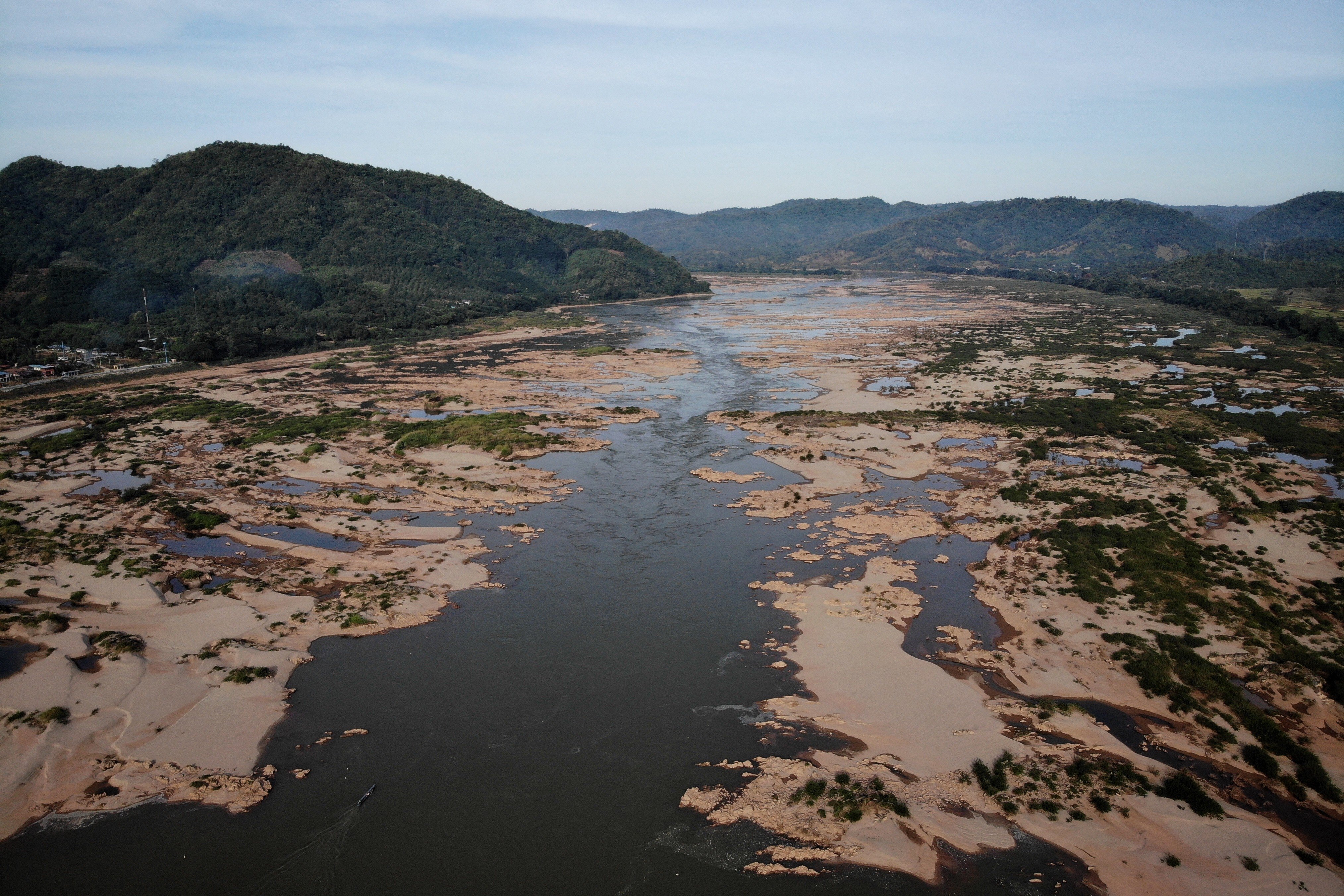 The Mekong River seen in northeastern Thailand in October 2019, after a summer of severe droughts. Photo: AFP