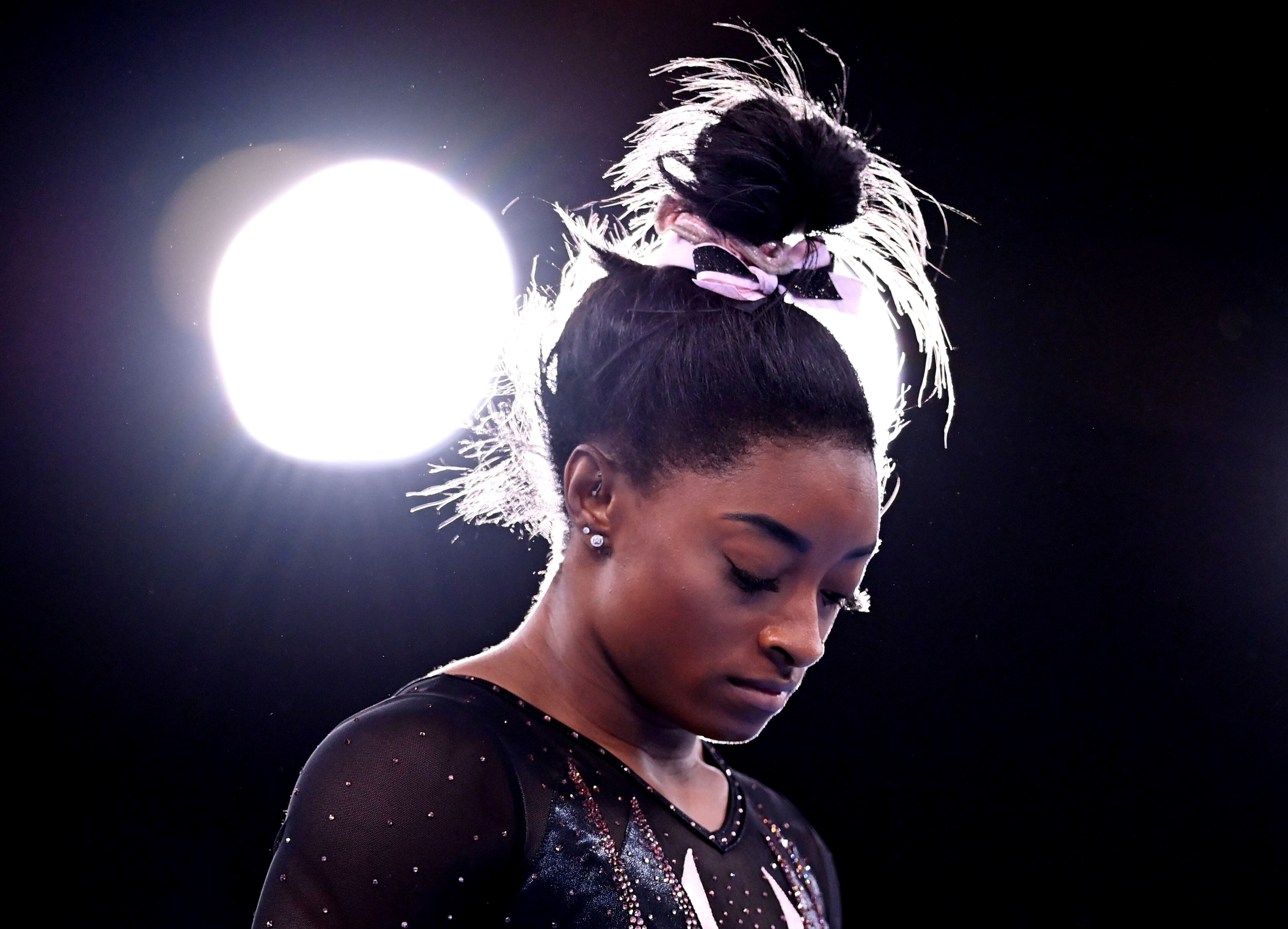 US gymnast Simone Biles during training. Photo: Reuters