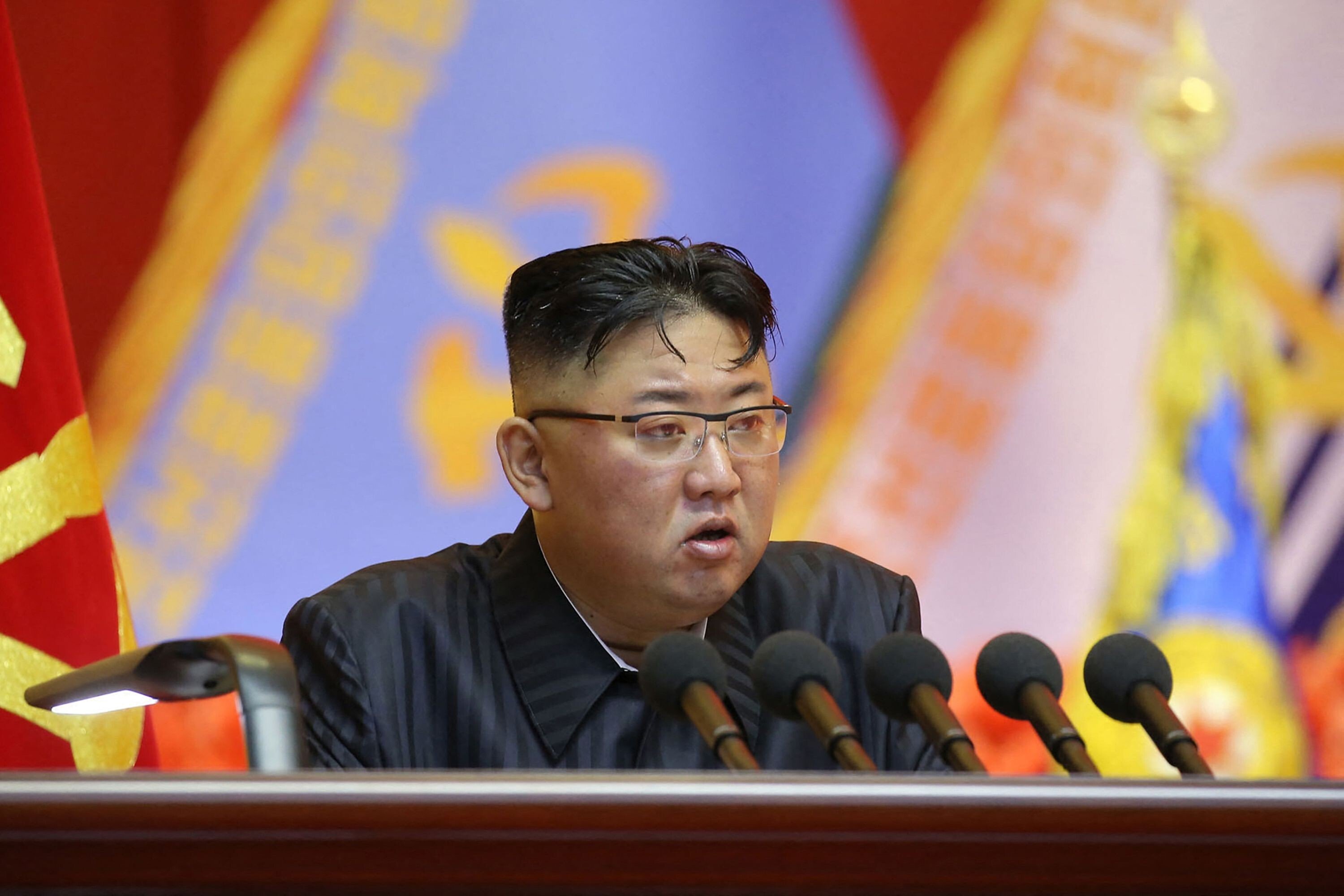 North Korean leader Kim Jong-un addresses a workshop in Pyongyang in an undated picture released by the official Korean Central News Agency on July 30. Photo: KCNA VIA KNS / AFP
