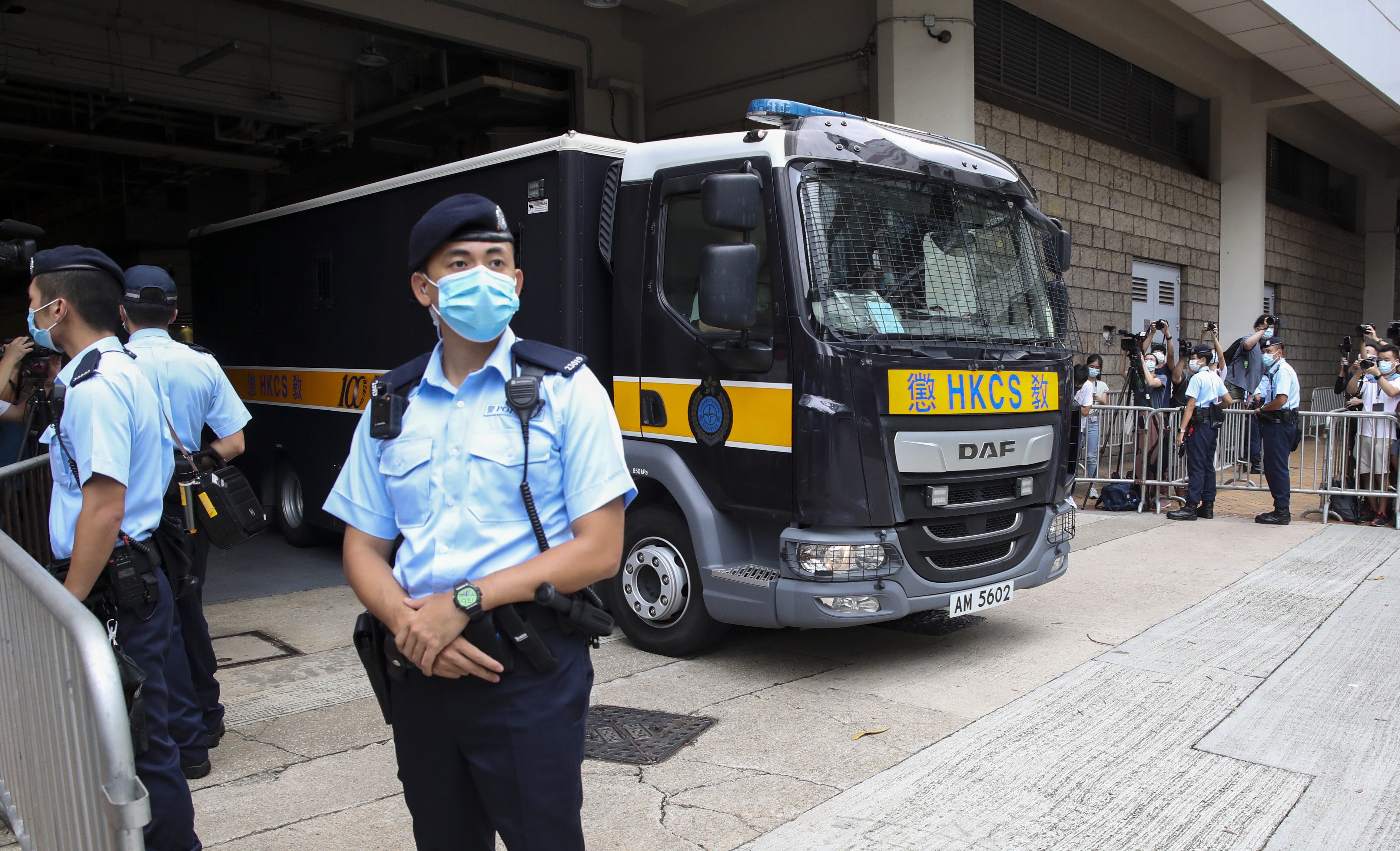 Leon Tong leaves the High Court in a prison vehicle on Friday. Photo: Edmond So