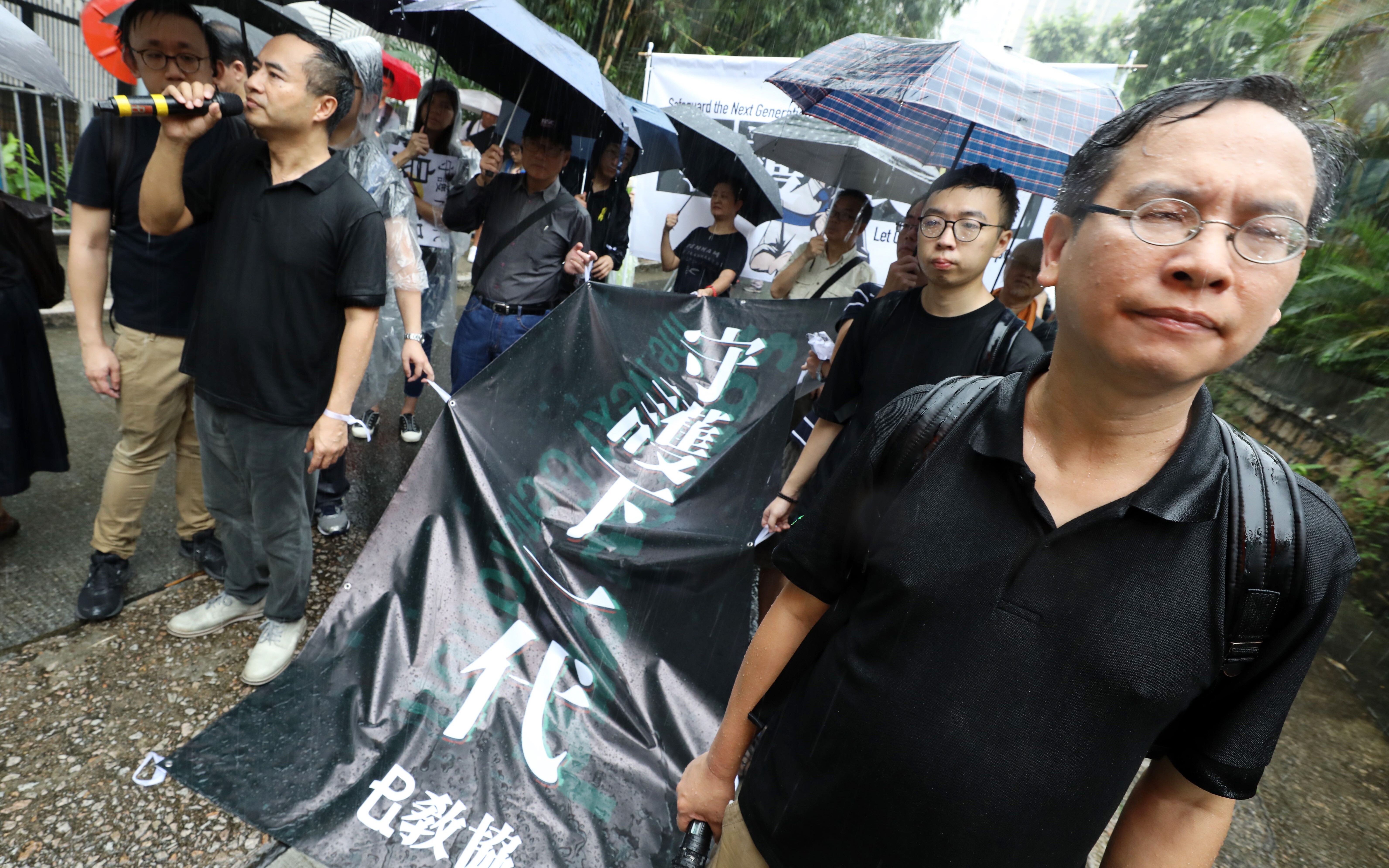 Hong Kong teachers and lawmakers rally for the withdrawal of a deeply unpopular extradition bill in August 2019. Photo: Dickson Lee