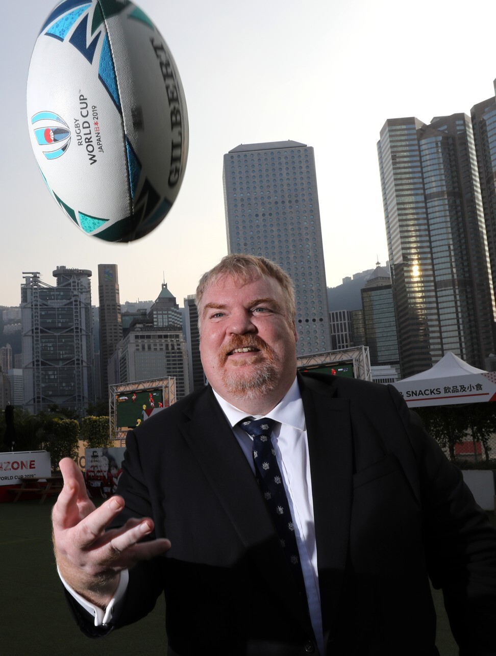 Patrick Donovan, chairman of the Hong Kong Rugby Union, in Central in 2019. Photo: SCMP / Dickson Lee