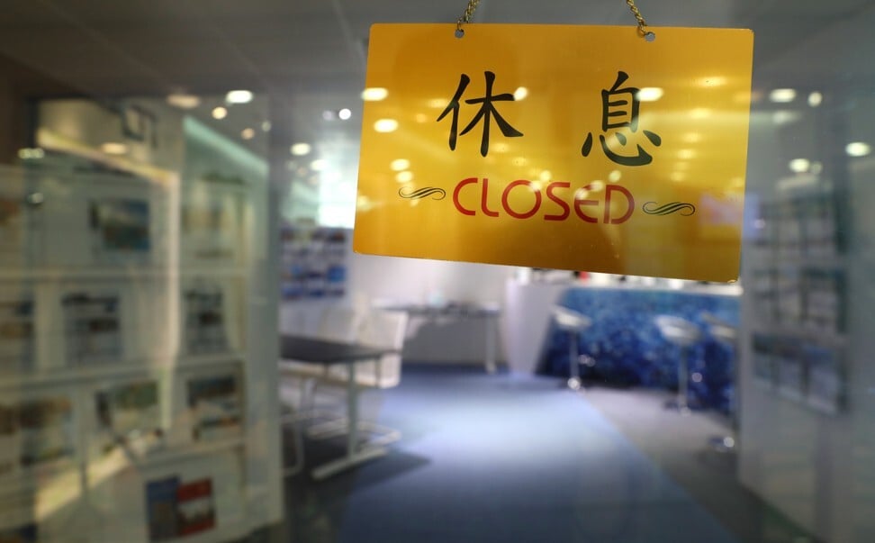 Travel agencies have been forced to close in the absence of vistors. Photo: Winson Wong