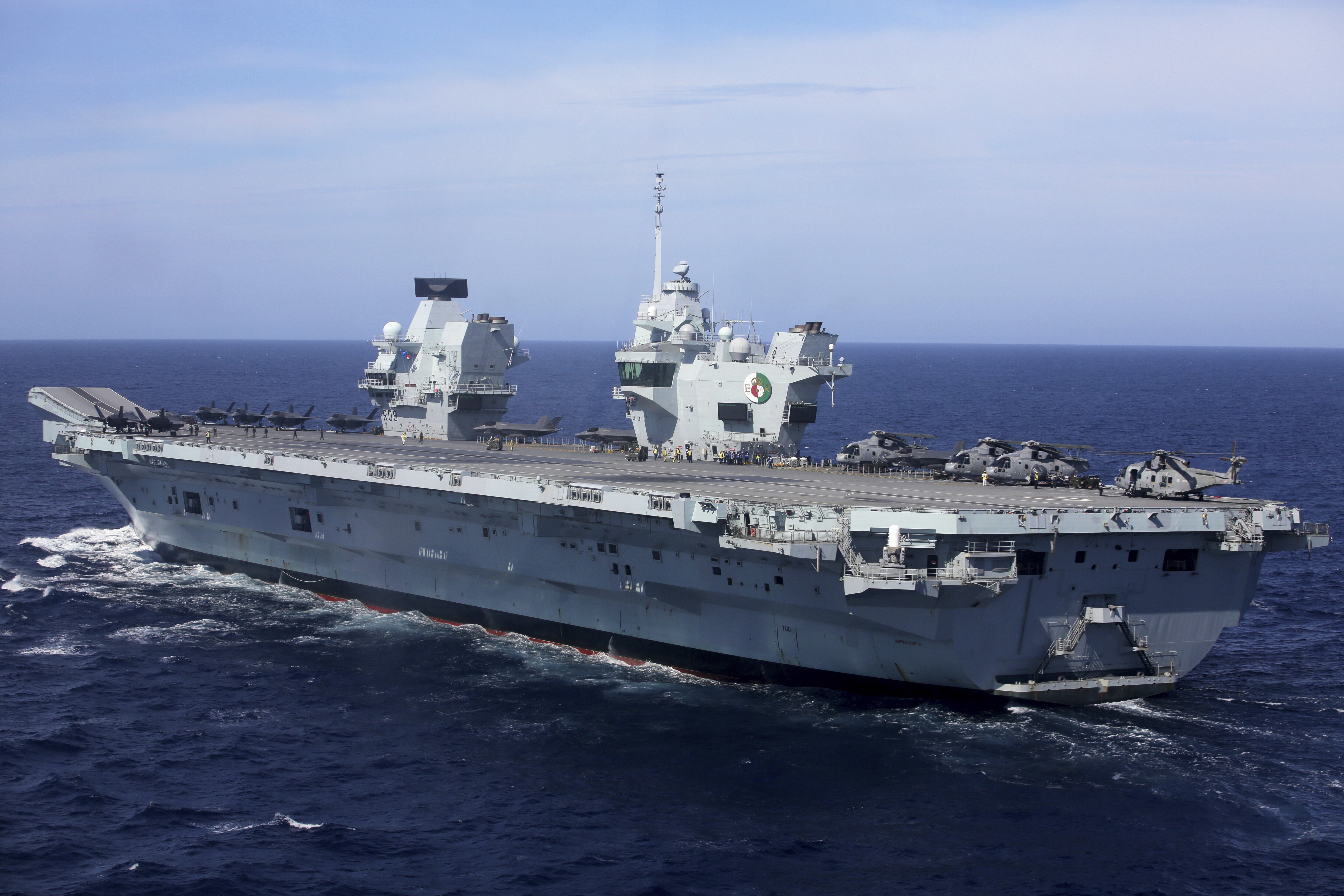 Britain’s aircraft carrier HMS Queen Elizabeth. Photo: AP