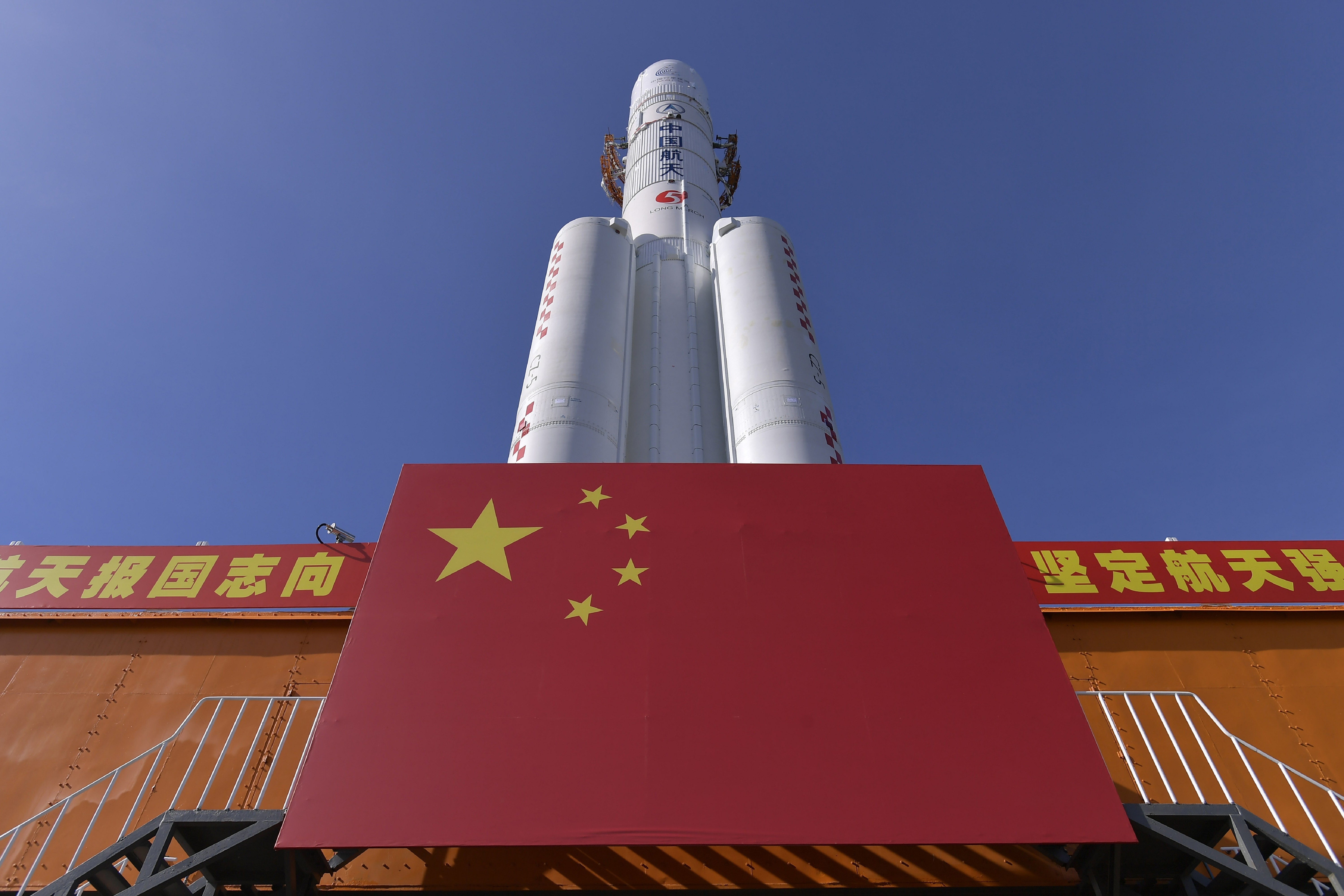 A Long March 5 rocket, China’s most powerful in operation, at the Wenchang Space Launch Centre in the southern province of Hainan. China. Photo: AP