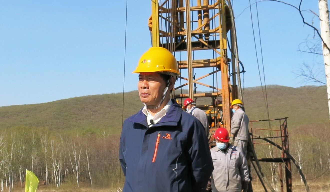 A picture of Professor Chen Ming at the Yilan crater drilling site. Photo: Handout